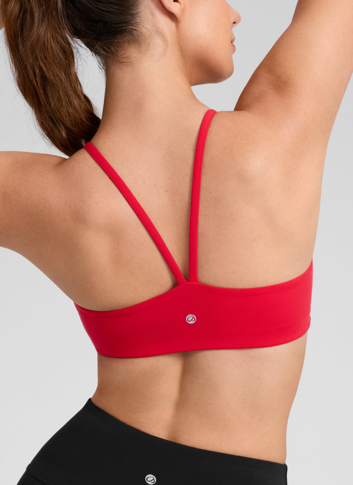 CRZ YOGA Sujetador Butterlift® Deportivo con Espalda en V para Mujer Rojo Aurora