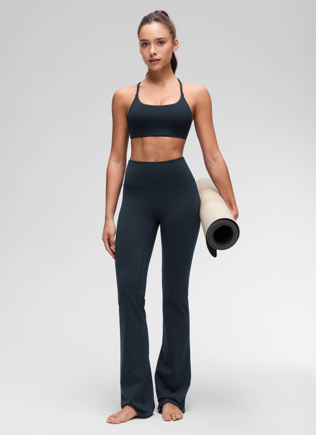 CRZ YOGA Sujetador Butterluxe con Espalda Cruzada para Mujer True Navy