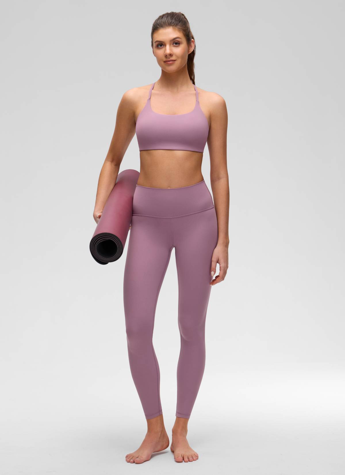 CRZ YOGA Sujetador Butterluxe con Espalda Cruzada para Mujer Lavanda claro