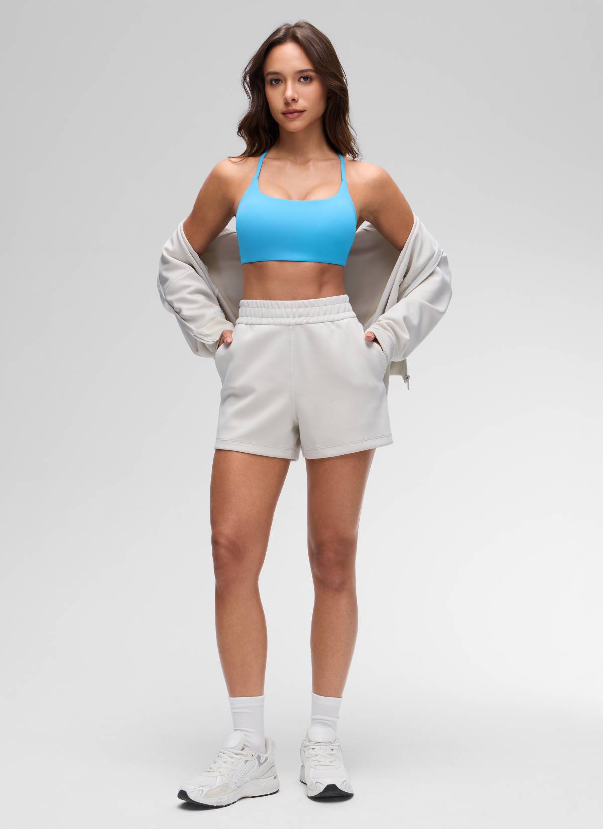 CRZ YOGA Sujetador Butterluxe con Espalda Cruzada para Mujer Kayak Azul