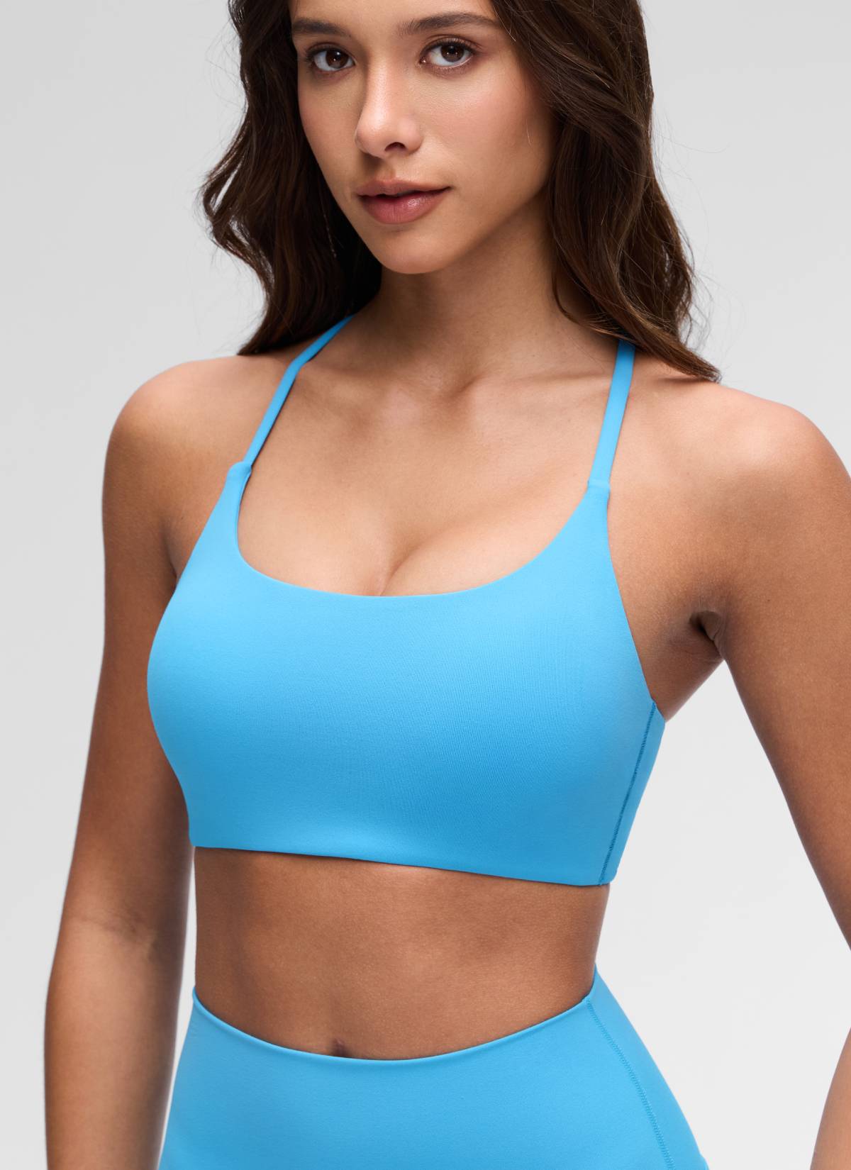 CRZ YOGA Sujetador Butterluxe con Espalda Cruzada para Mujer Kayak Azul