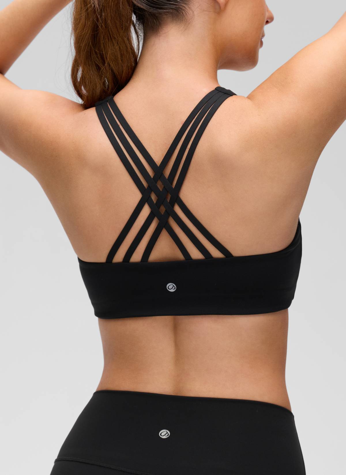 CRZ YOGA Mujer Sujetador Deportivo Butterluxe con Escote en V y Tiras Negro