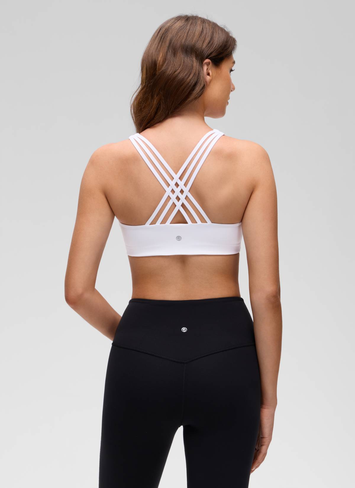 CRZ YOGA Mujer Sujetador Deportivo Butterluxe con Escote en V y Tiras blanco