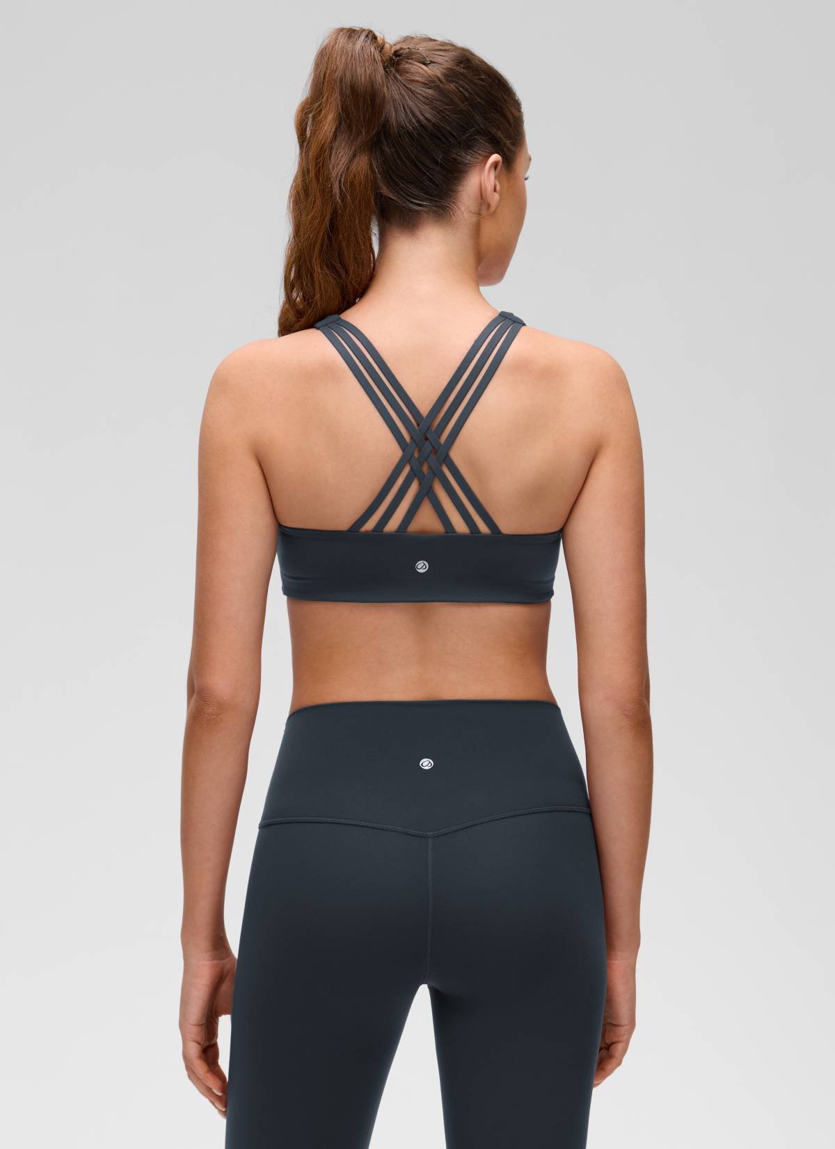 CRZ YOGA Mujer Sujetador Deportivo Butterluxe con Escote en V y Tiras True Navy