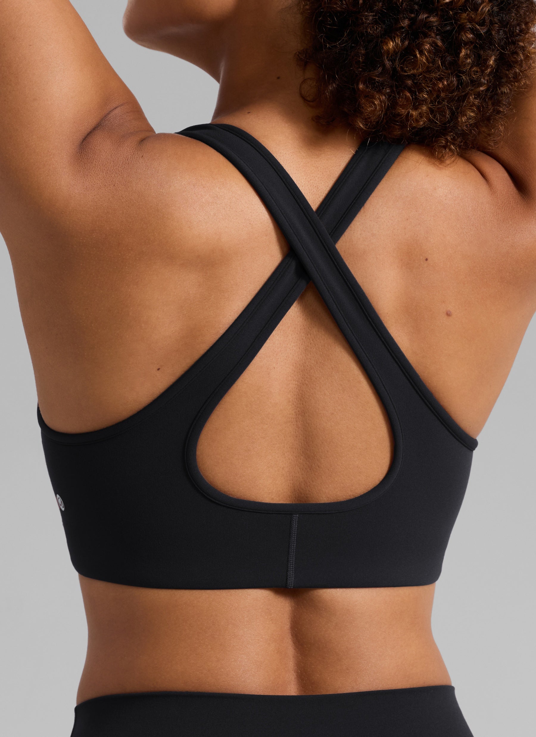 CRZ YOGA Women Butterlift® Sujetador Espalda Cruzada Tirantes Anchos Negro