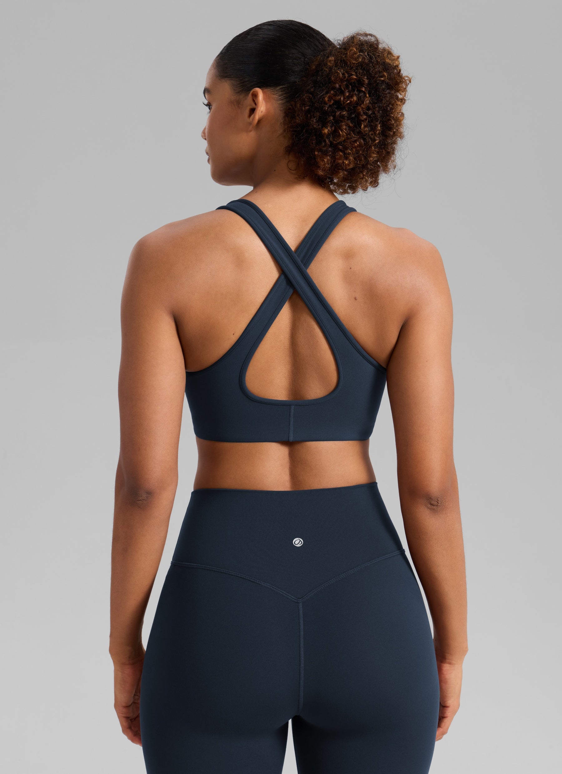 CRZ YOGA Women Butterlift® Sujetador Espalda Cruzada Tirantes Anchos True Navy