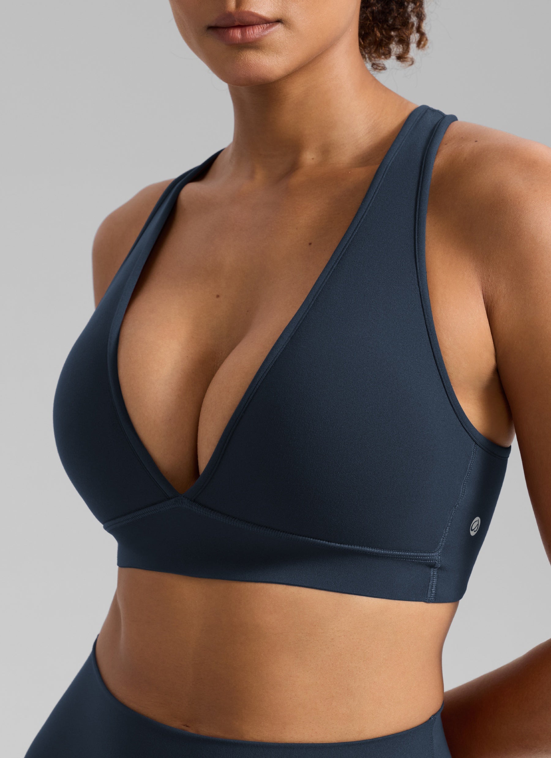 CRZ YOGA Women Butterlift® Sujetador Espalda Cruzada Tirantes Anchos True Navy
