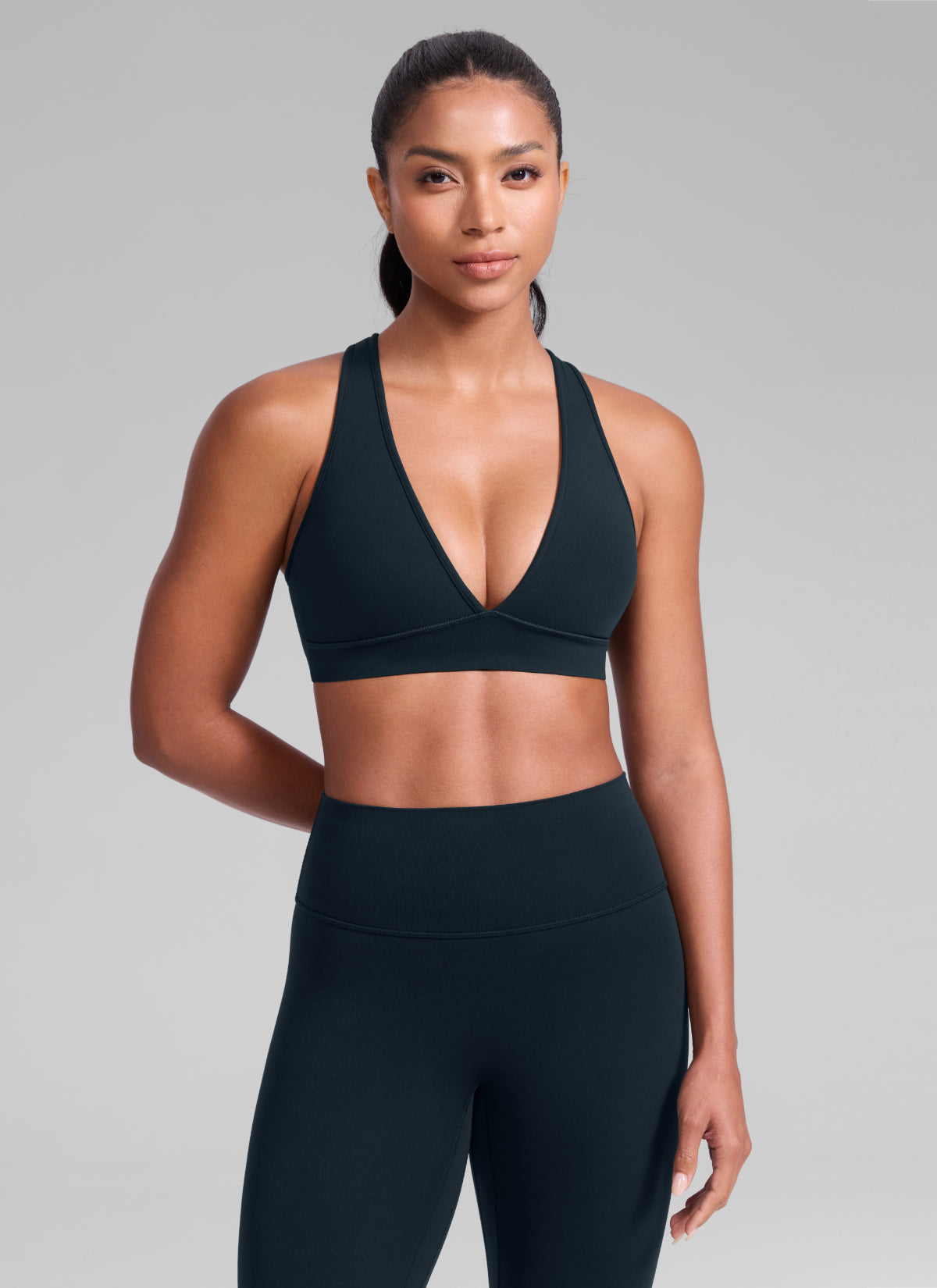 CRZ YOGA Women Butterlift® Sujetador Espalda Cruzada Tirantes Anchos True Navy