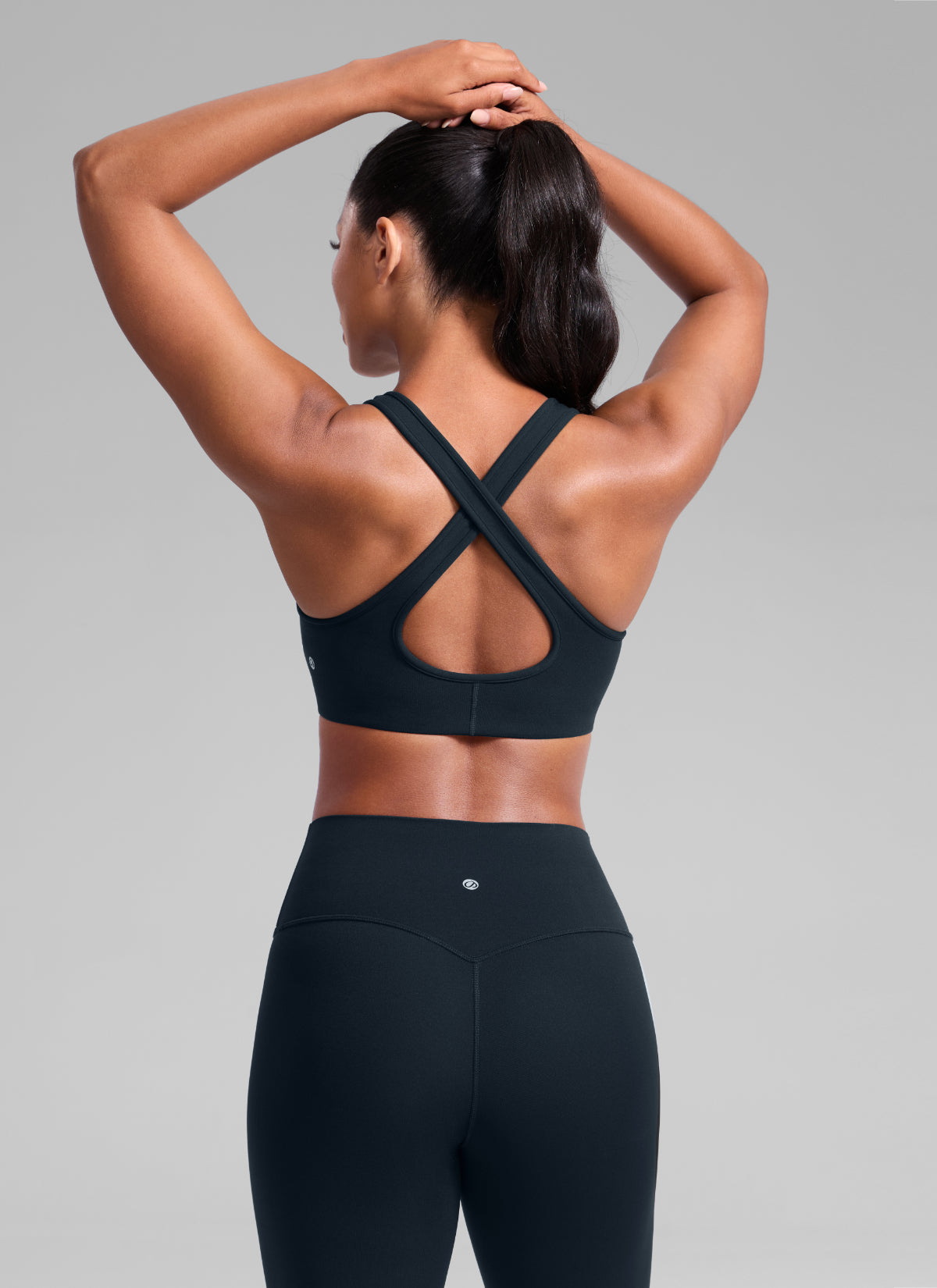 CRZ YOGA Women Butterlift® Sujetador Espalda Cruzada Tirantes Anchos True Navy