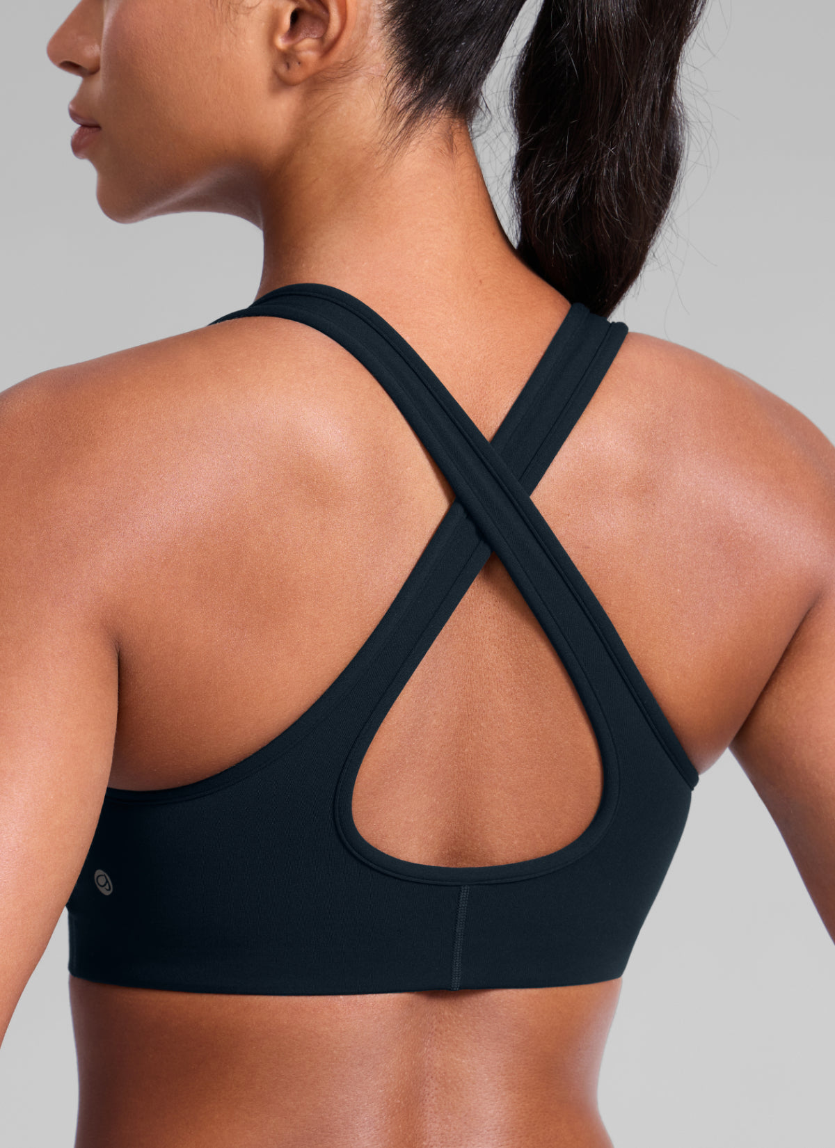 CRZ YOGA Women Butterlift® Sujetador Espalda Cruzada Tirantes Anchos True Navy