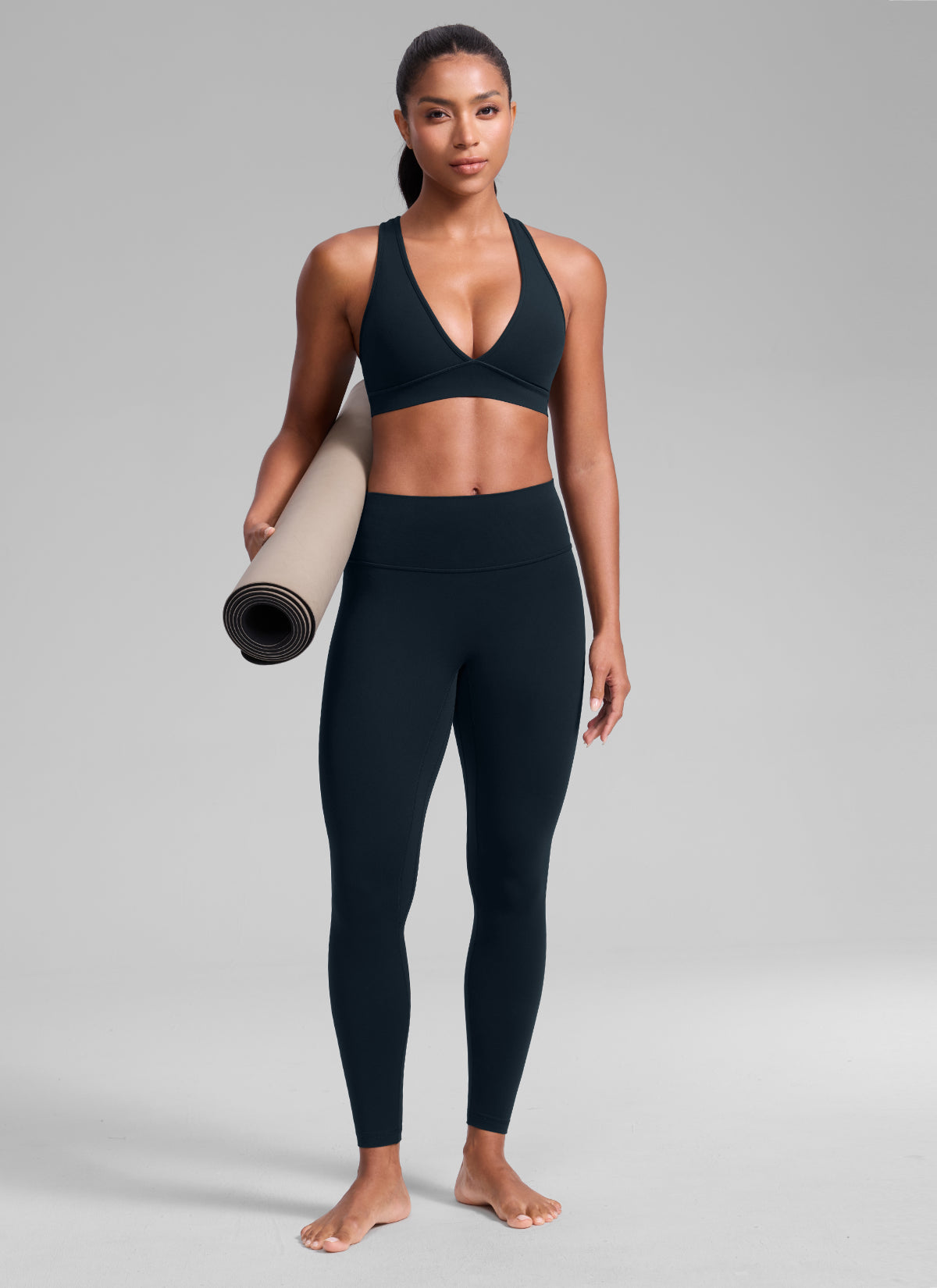 CRZ YOGA Women Butterlift® Sujetador Espalda Cruzada Tirantes Anchos True Navy