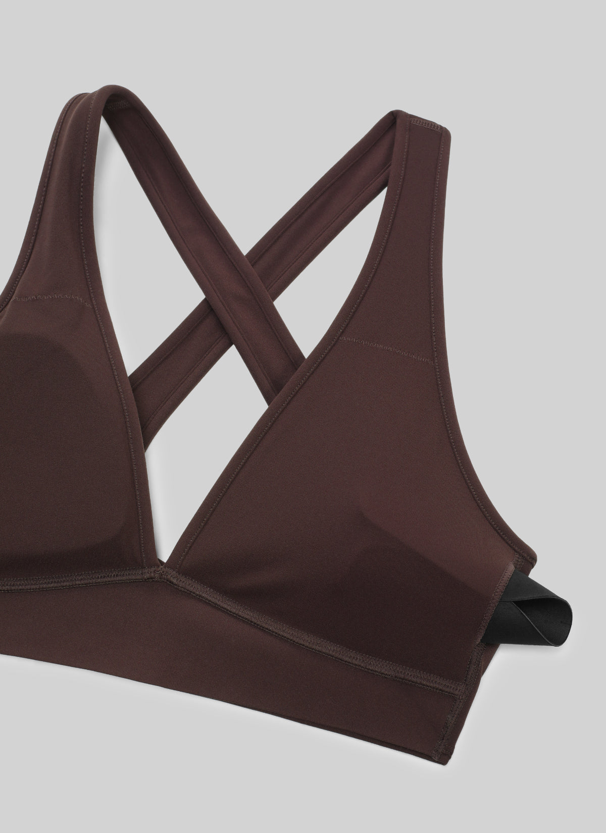 CRZ YOGA Women Butterlift® Sujetador Espalda Cruzada Tirantes Anchos Marrón Fudge Caliente