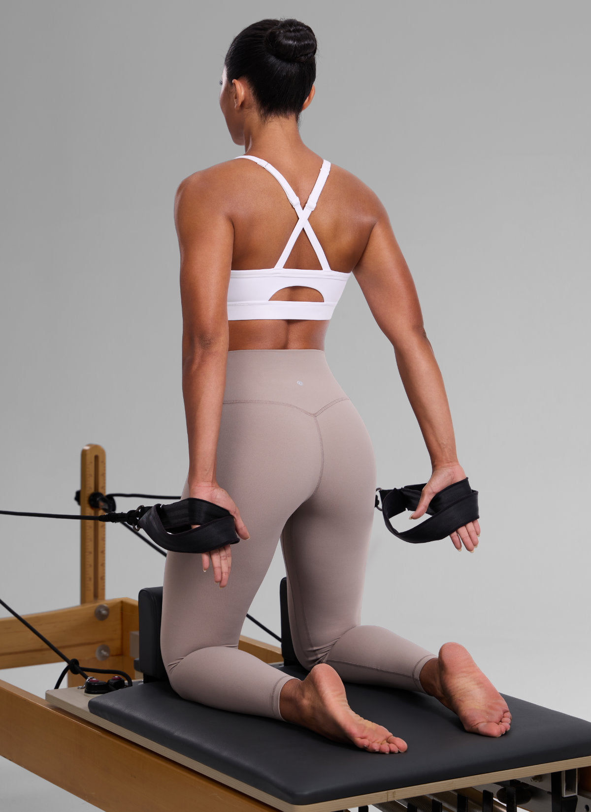 CRZ YOGA Mujer Butterlift Sujetador Deportivo Espalda Cruzada U Cuello blanco