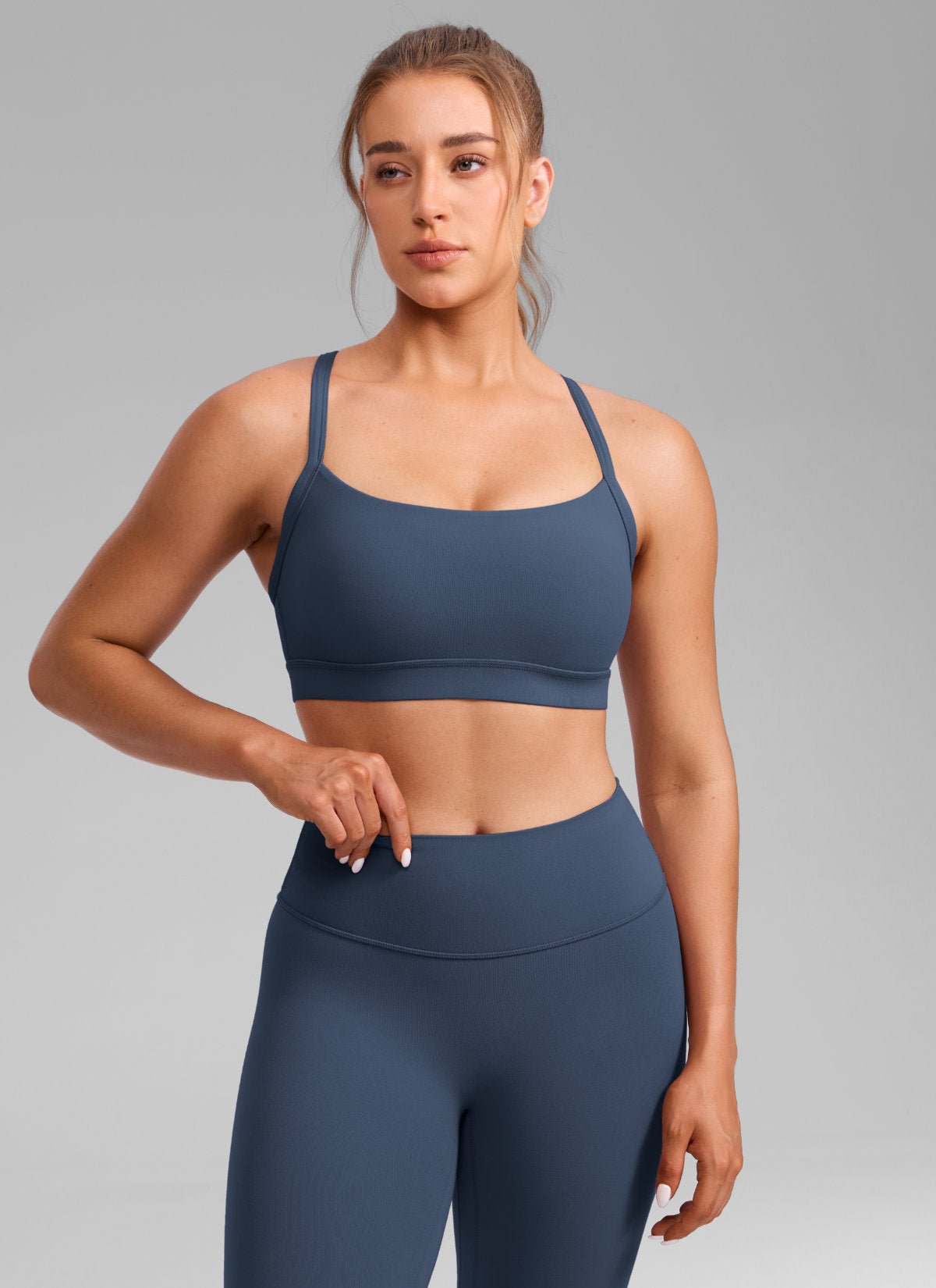 CRZ YOGA Mujer Butterlift Sujetador Deportivo Espalda Cruzada U Cuello Stelindigo