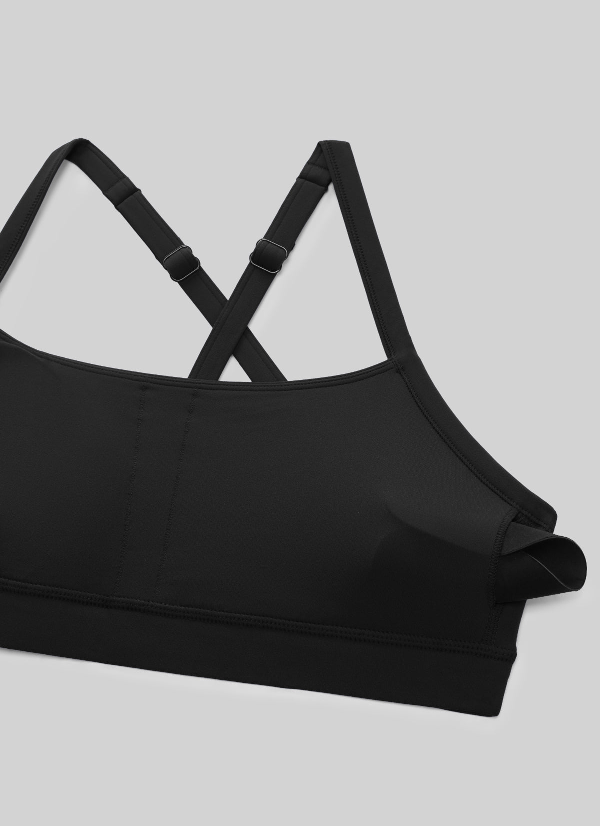 CRZ YOGA Mujer Butterlift Sujetador Deportivo Espalda Cruzada U Cuello Negro