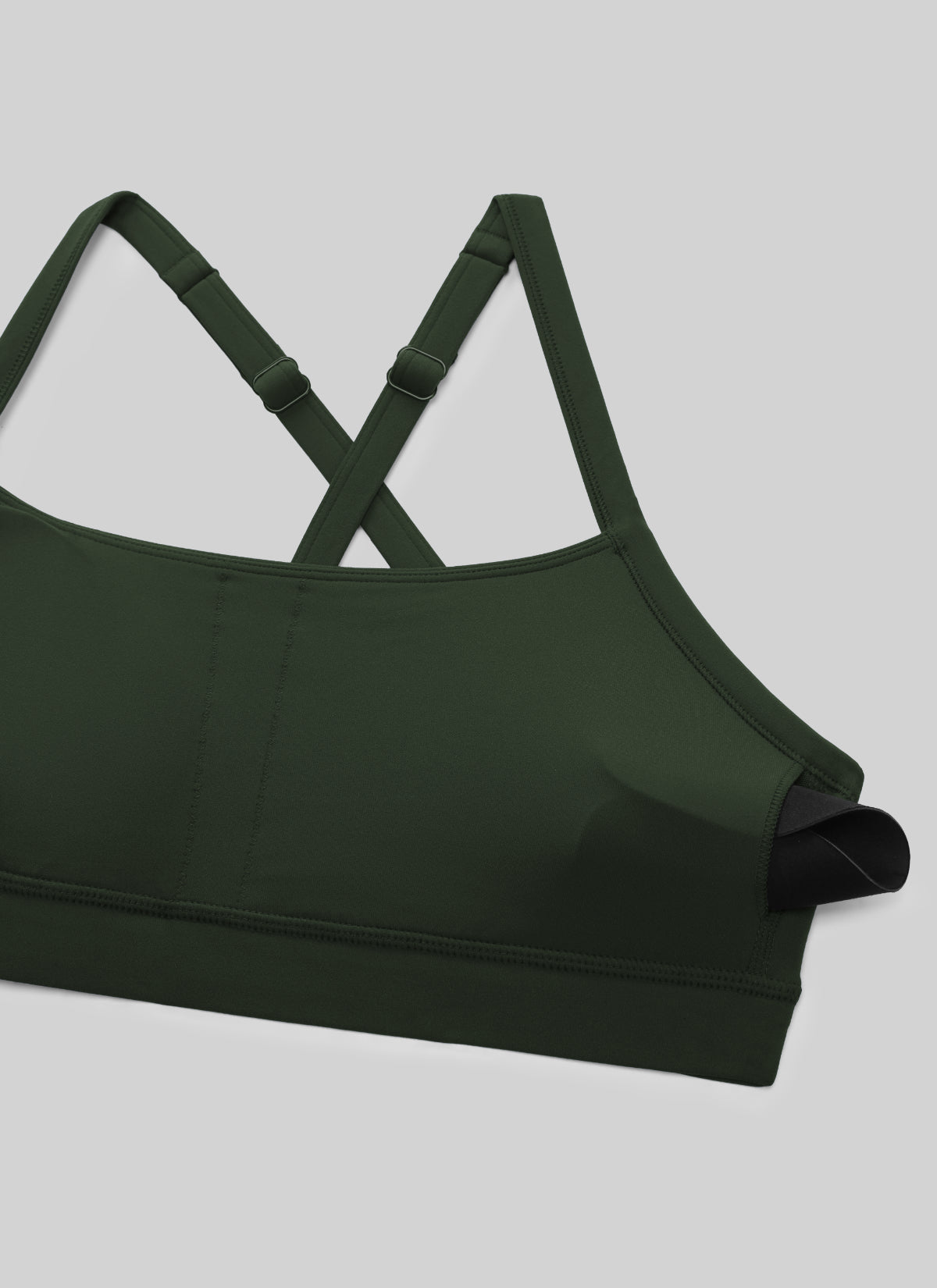 CRZ YOGA Mujer Butterlift Sujetador Deportivo Espalda Cruzada U Cuello Leyenda Verde