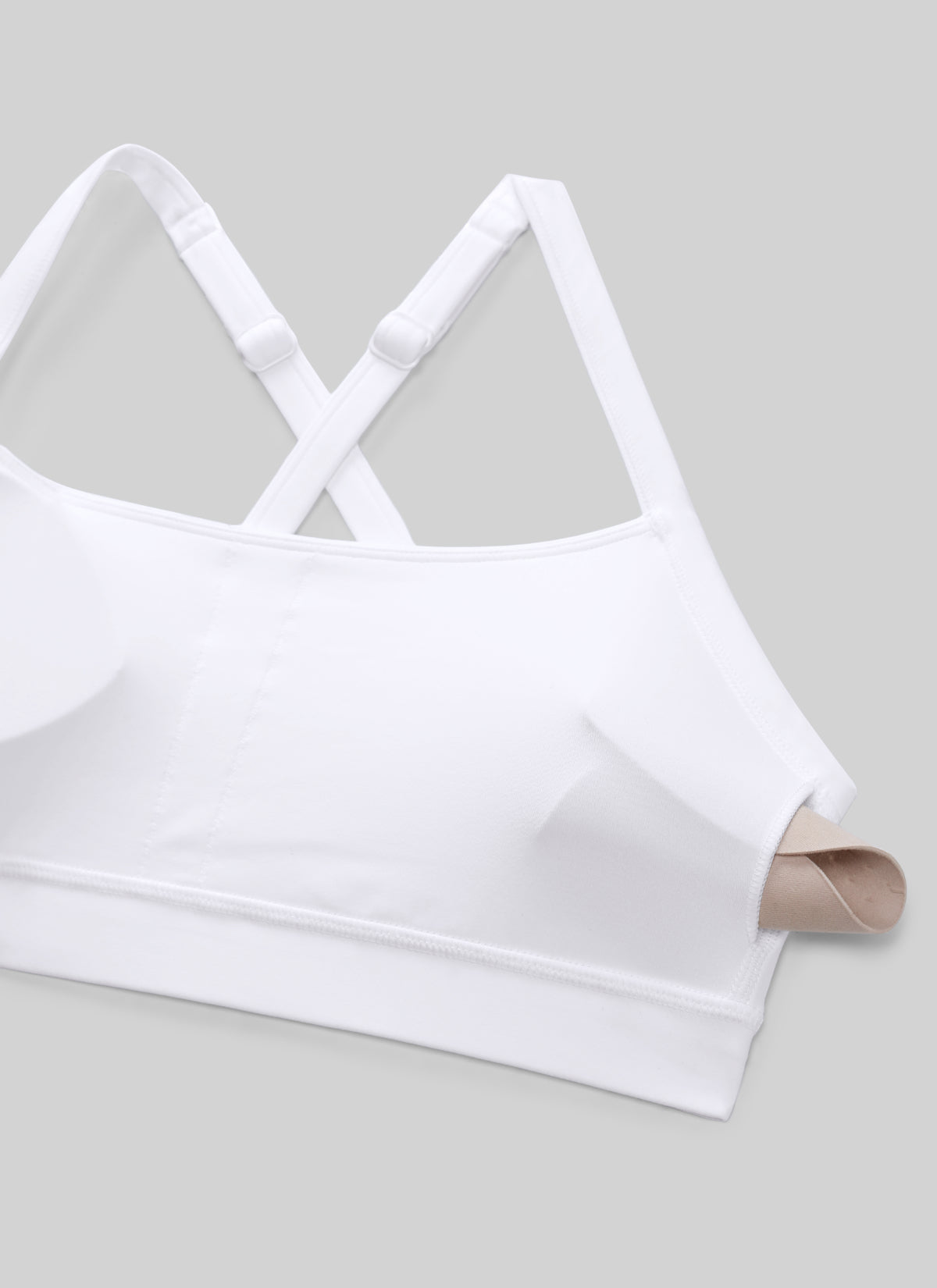 CRZ YOGA Mujer Butterlift Sujetador Deportivo Espalda Cruzada U Cuello blanco