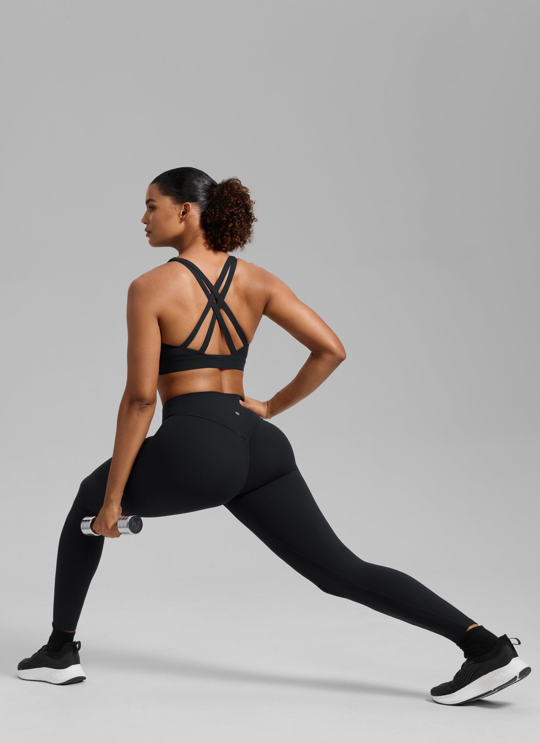 CRZ YOGA Butterlift® Sujetador sport espalda cruzada para mujer Negro