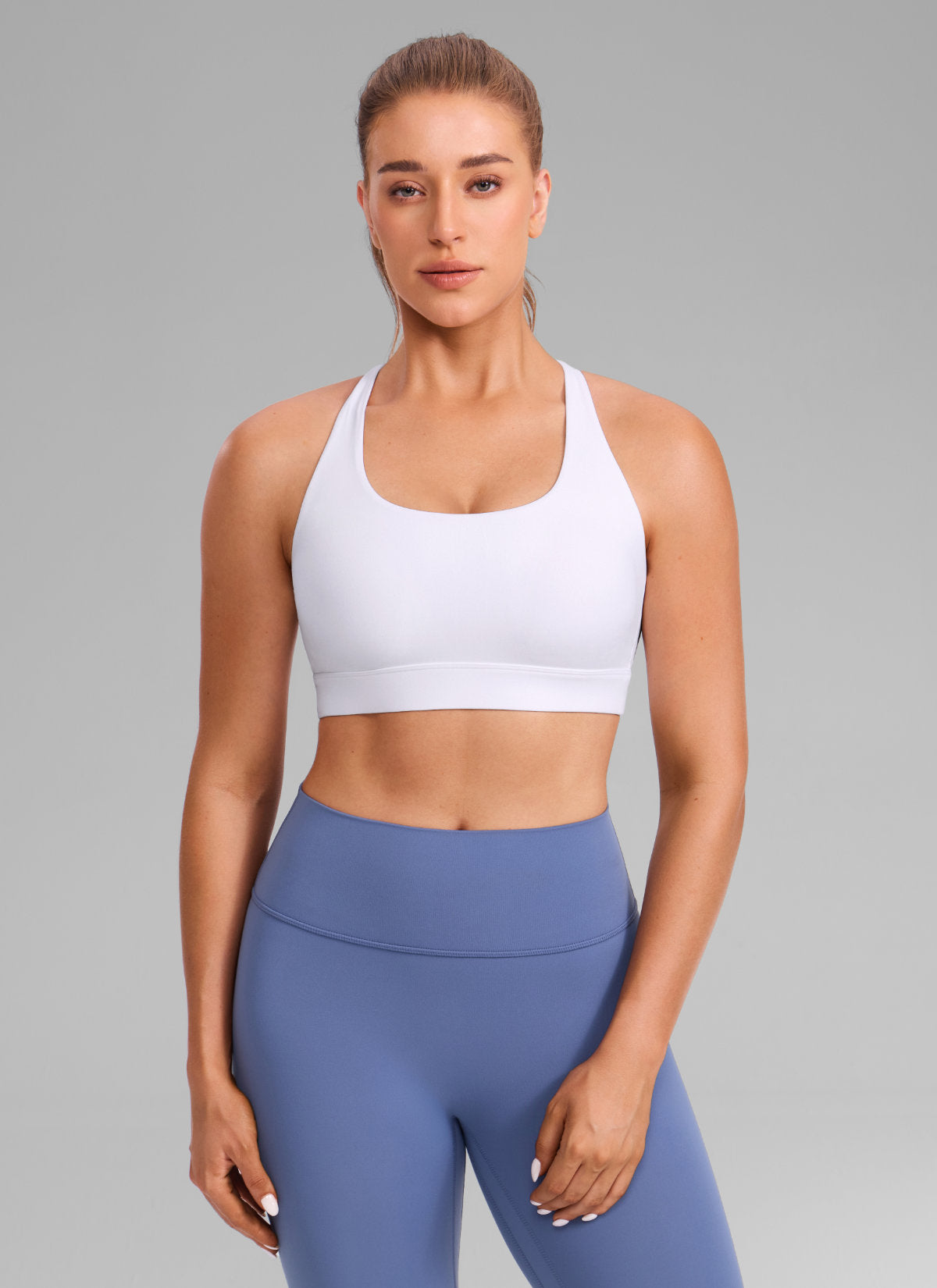 CRZ YOGA Butterlift® Sujetador sport espalda cruzada para mujer blanco