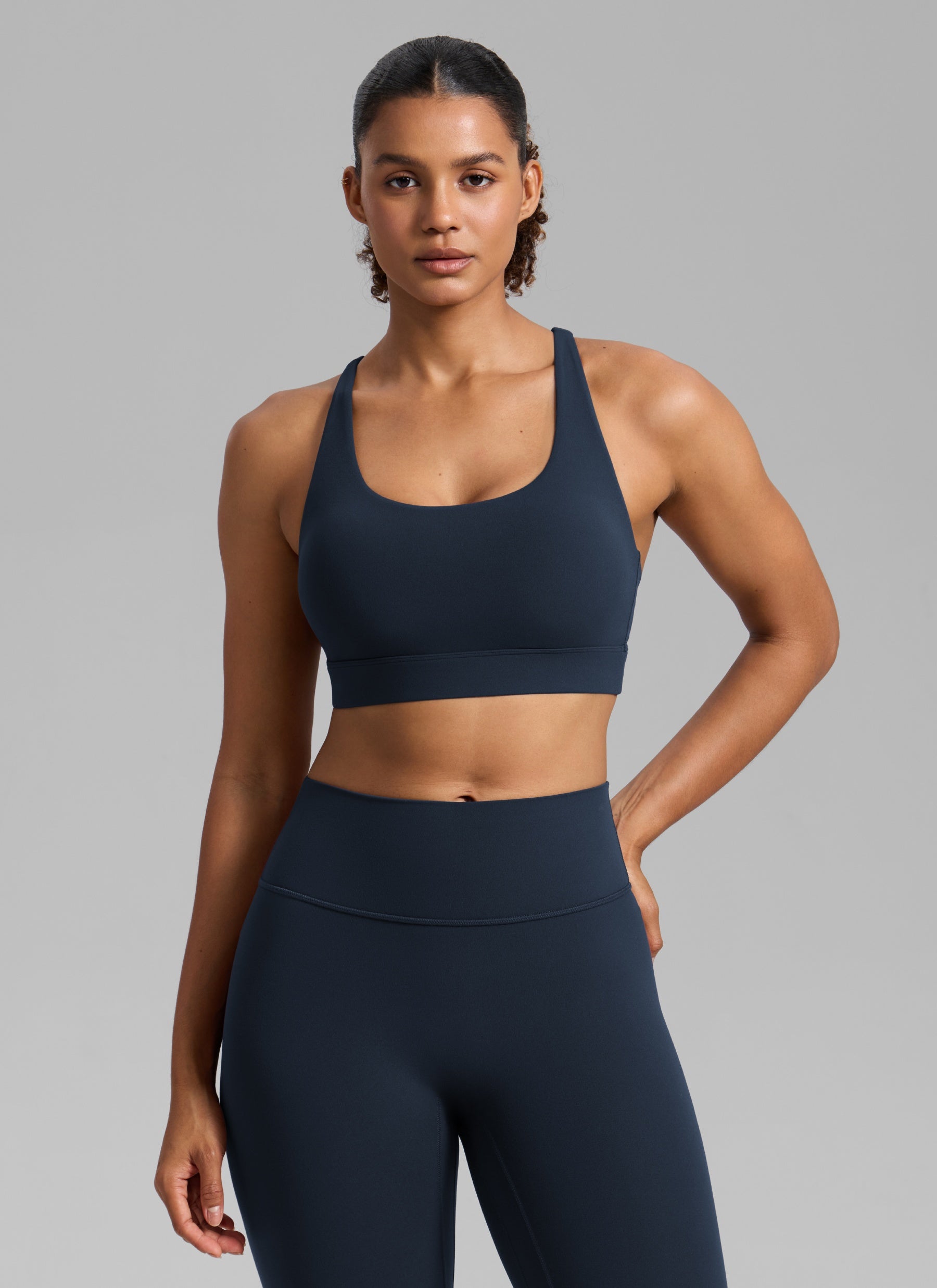 CRZ YOGA Butterlift® Sujetador sport espalda cruzada para mujer True Navy