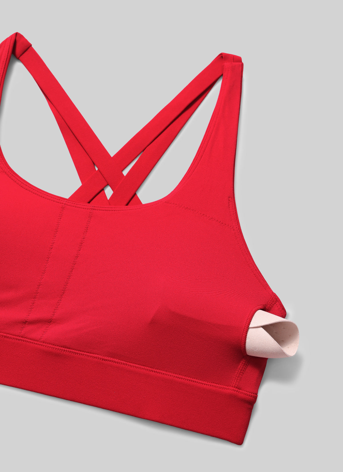 CRZ YOGA Butterlift® Sujetador sport espalda cruzada para mujer Rojo Aurora