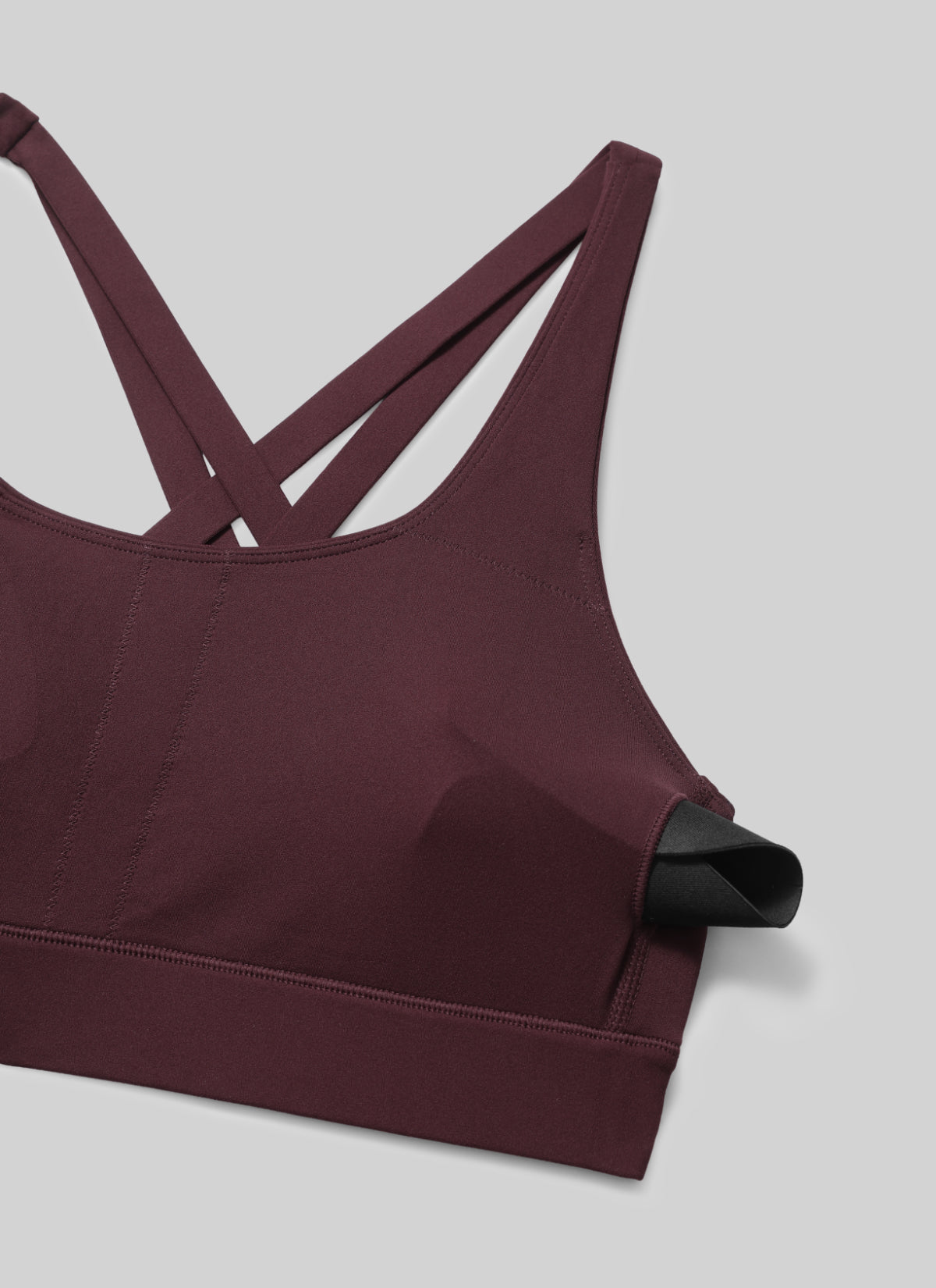 CRZ YOGA Butterlift® Sujetador sport espalda cruzada para mujer Ciruela madura