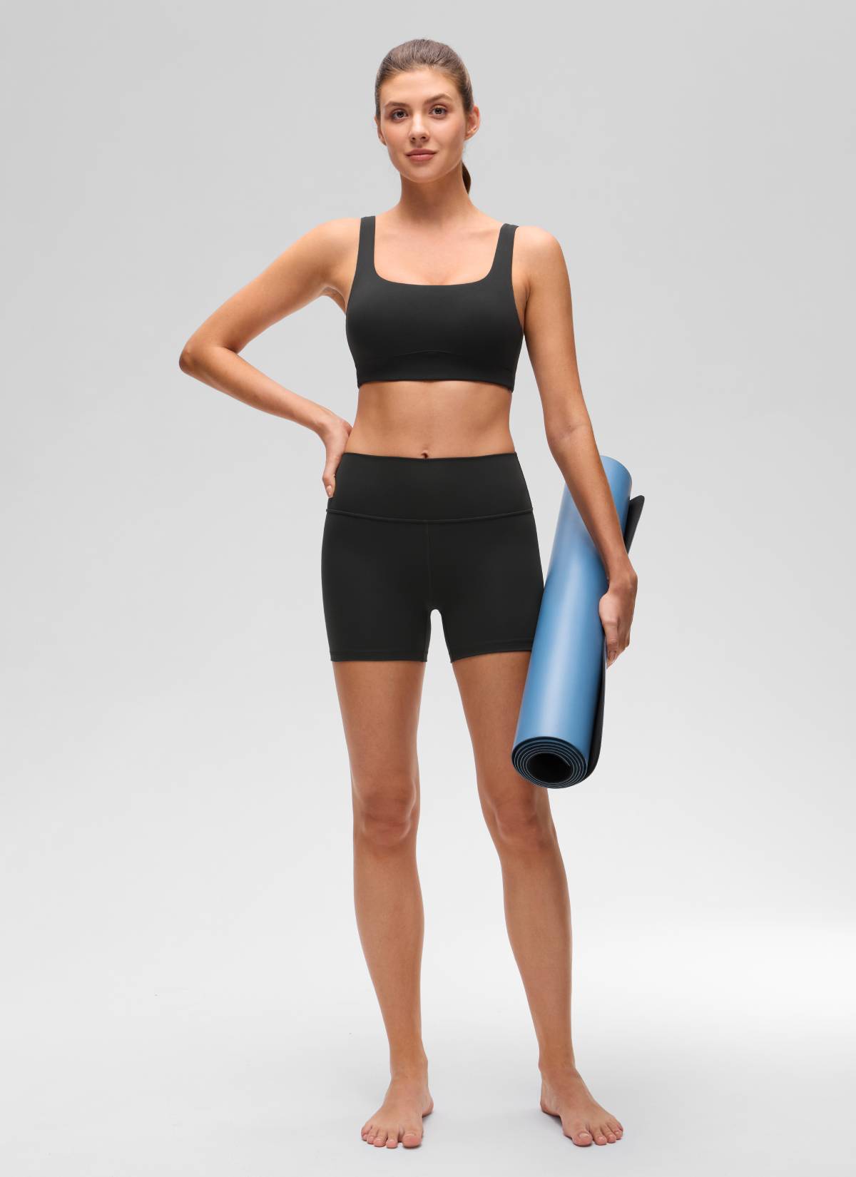 CRZ YOGA Sujetador Butterluxe para Mujer con Espalda en U Negro