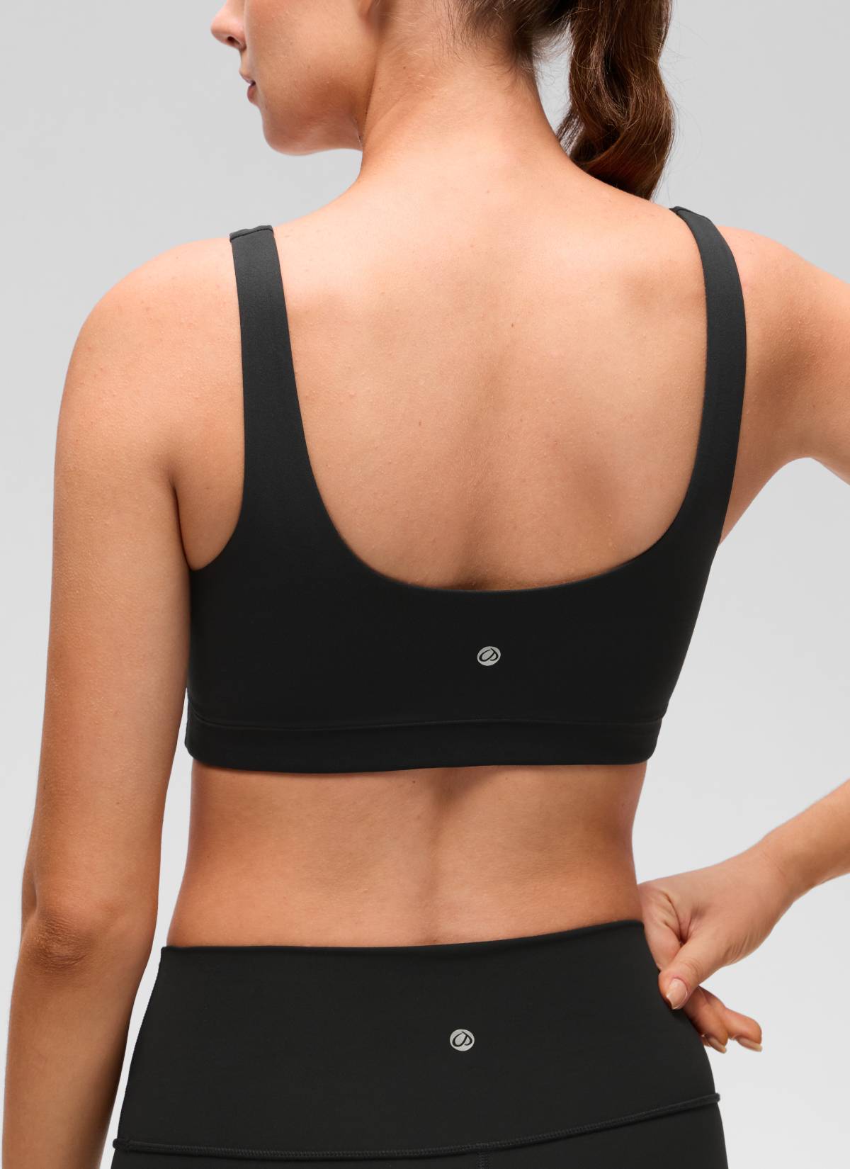 CRZ YOGA Sujetador Butterluxe para Mujer con Espalda en U Negro