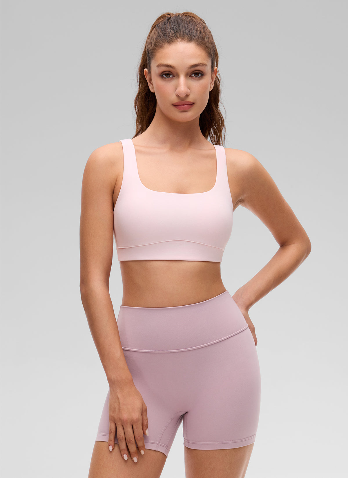 CRZ YOGA Sujetador Butterluxe para Mujer con Espalda en U Rosa Fresa