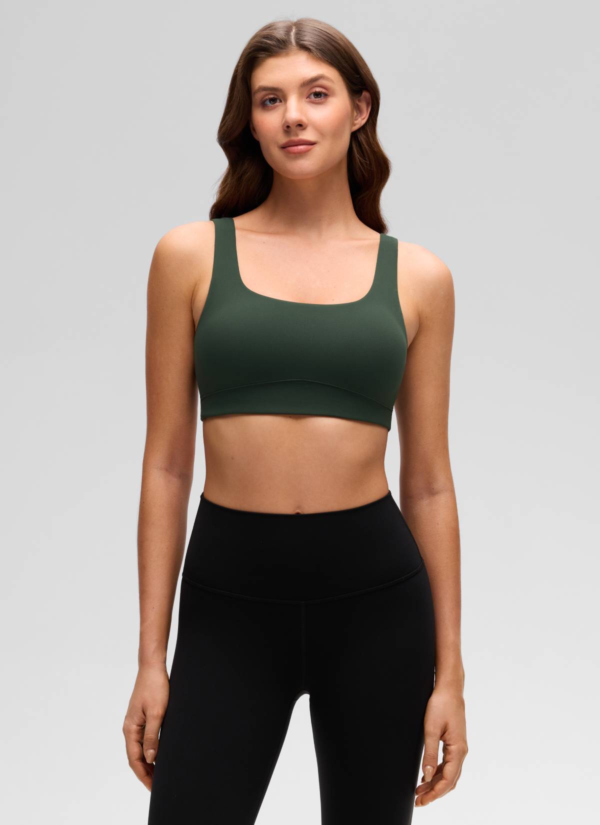 CRZ YOGA Sujetador Butterluxe para Mujer con Espalda en U Leyenda Verde