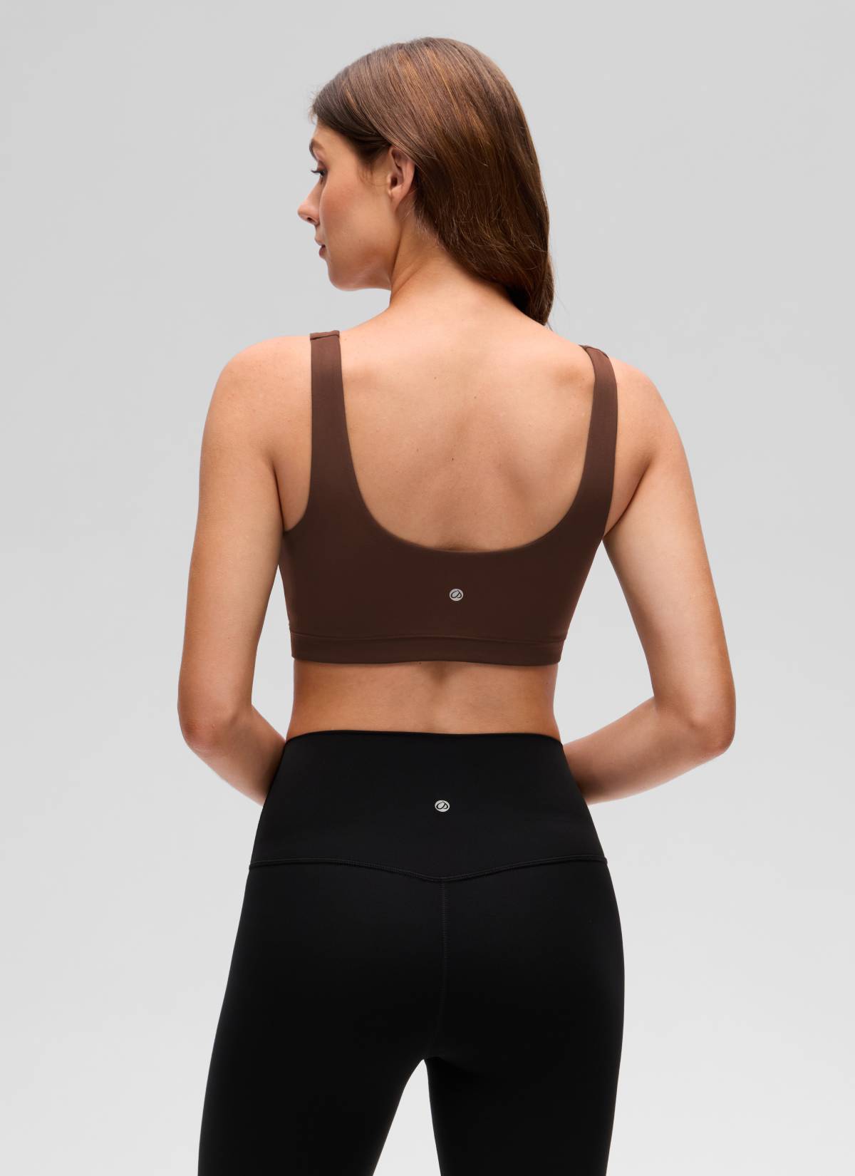 CRZ YOGA Sujetador Butterluxe para Mujer con Espalda en U Marrón Lava