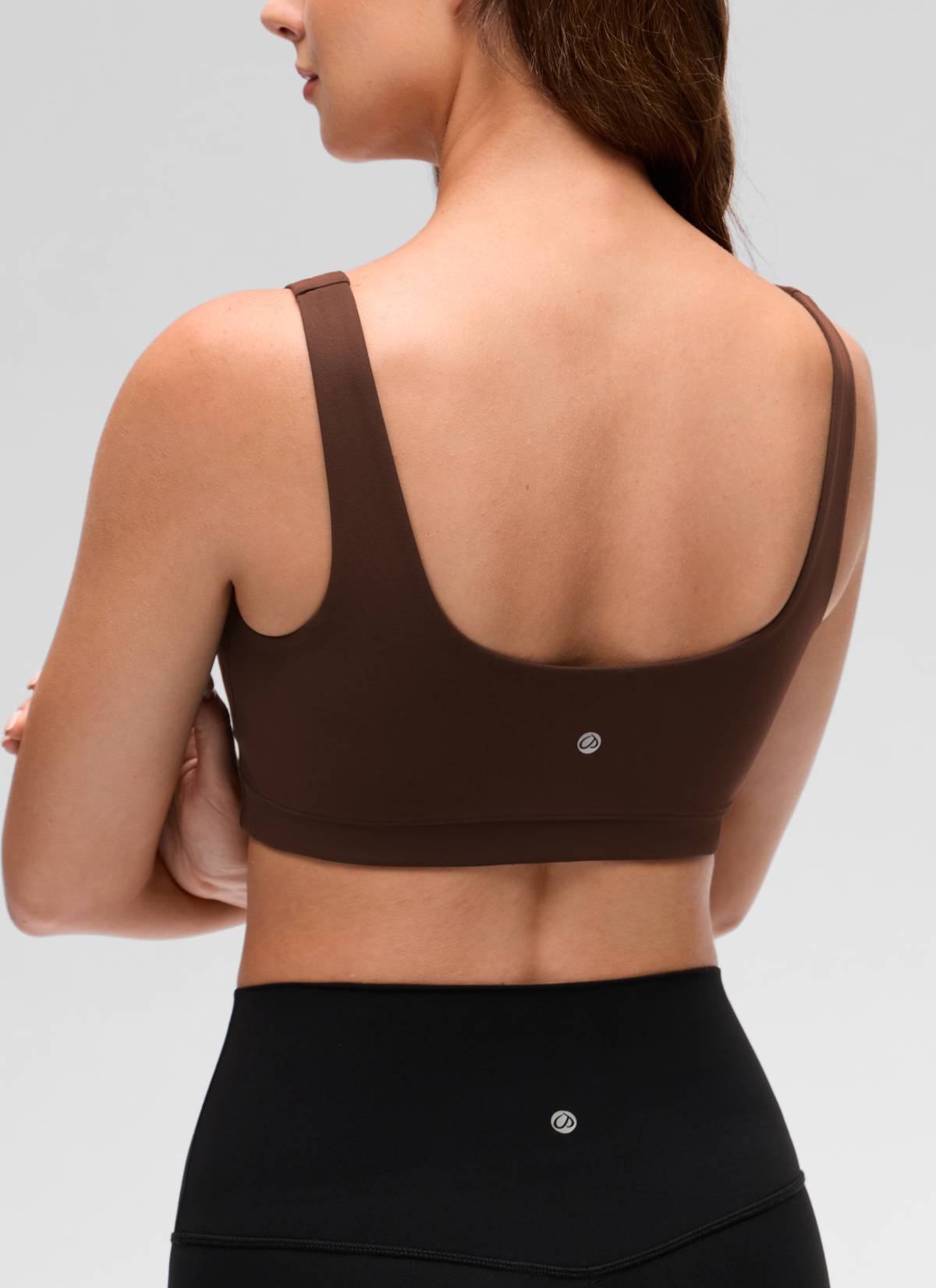 CRZ YOGA Sujetador Butterluxe para Mujer con Espalda en U Marrón Lava