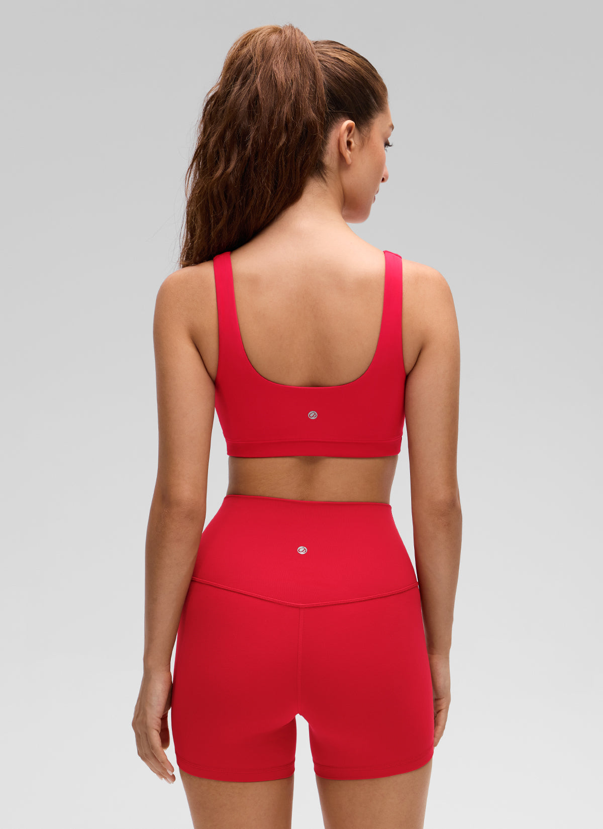 CRZ YOGA Sujetador Butterluxe para Mujer con Espalda en U Rojo Aurora
