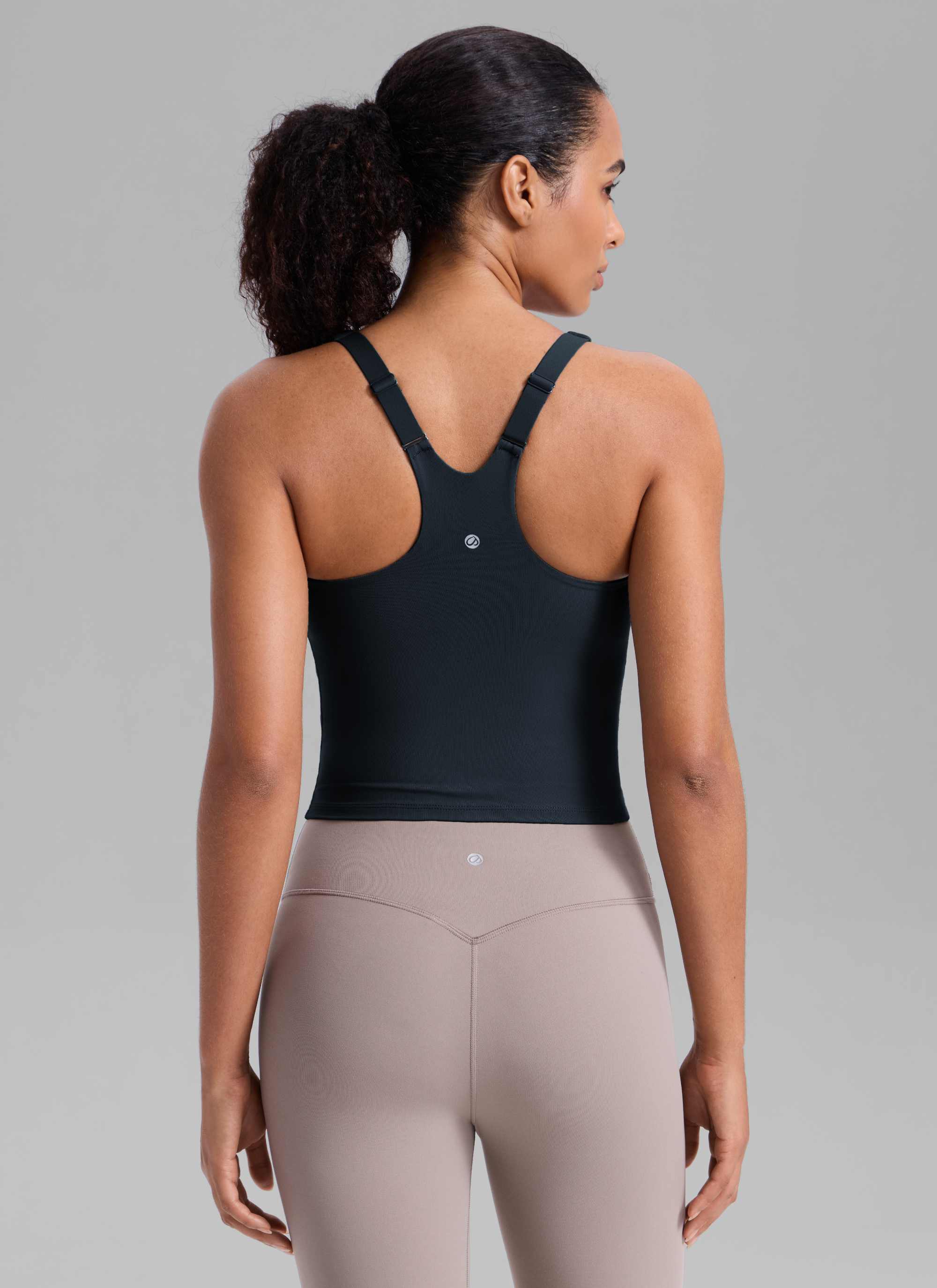 CRZ YOGA Mujer Sujetador Deportivo con Cuello en V y Espalda en U True Navy
