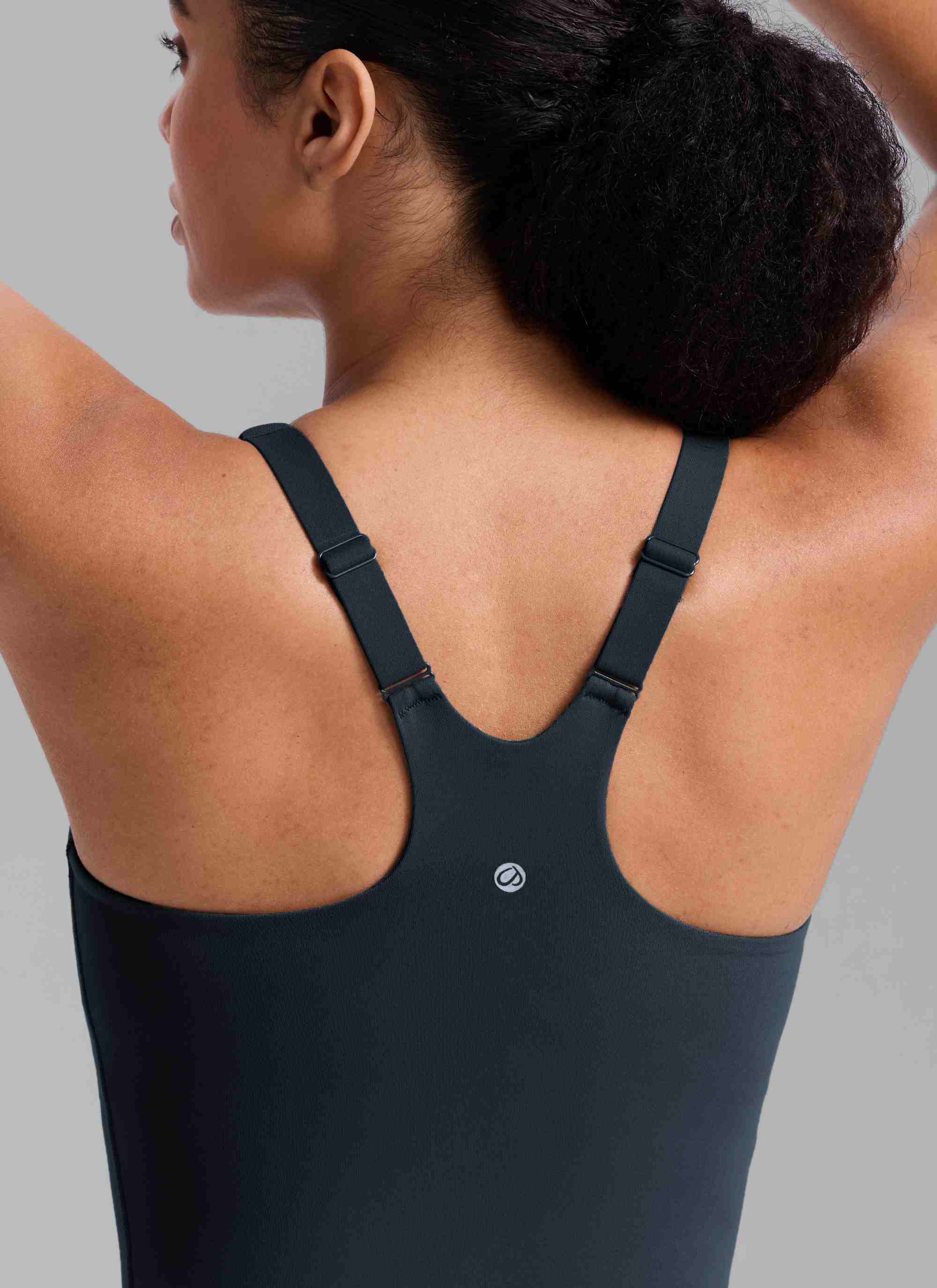 CRZ YOGA Mujer Sujetador Deportivo con Cuello en V y Espalda en U True Navy