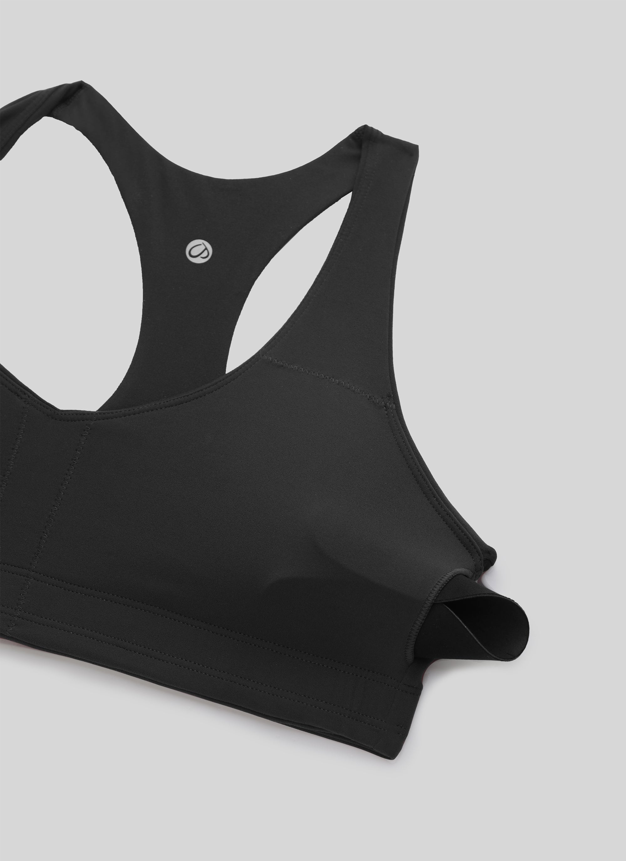 CRZ YOGA Mujer Butterluxe Sujetador con Escote en V y Racerback Negro