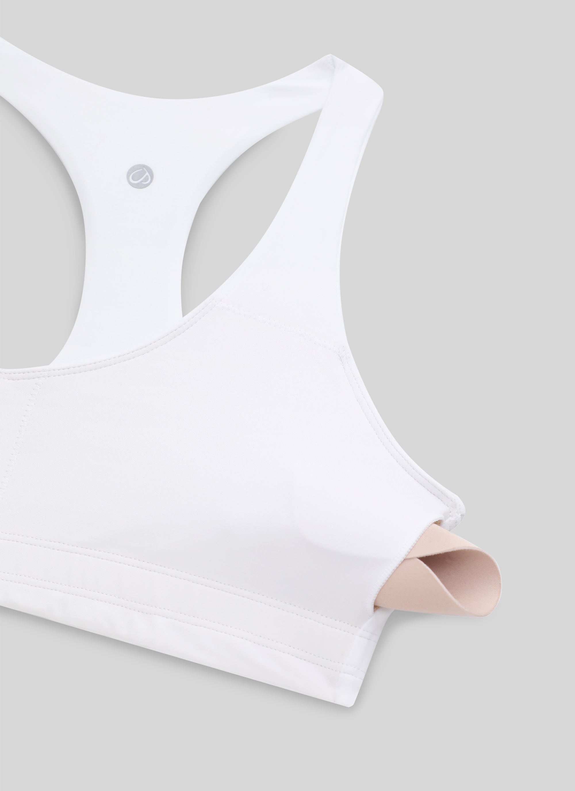 CRZ YOGA Mujer Butterluxe Sujetador con Escote en V y Racerback blanco