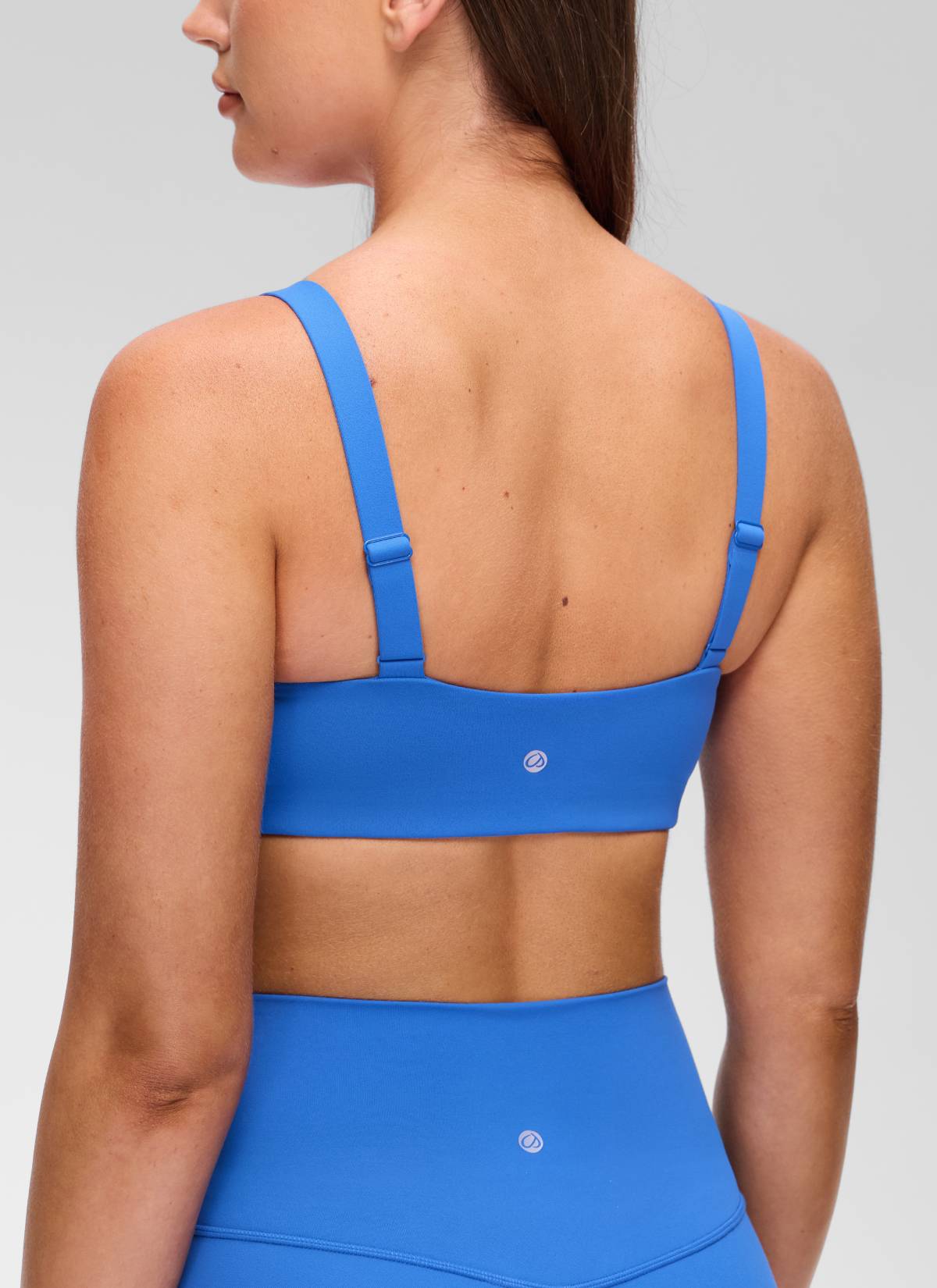 CRZ YOGA Mujer Sujetador Deportivo Escote en U y Espalda Cuadrada Azul Destello