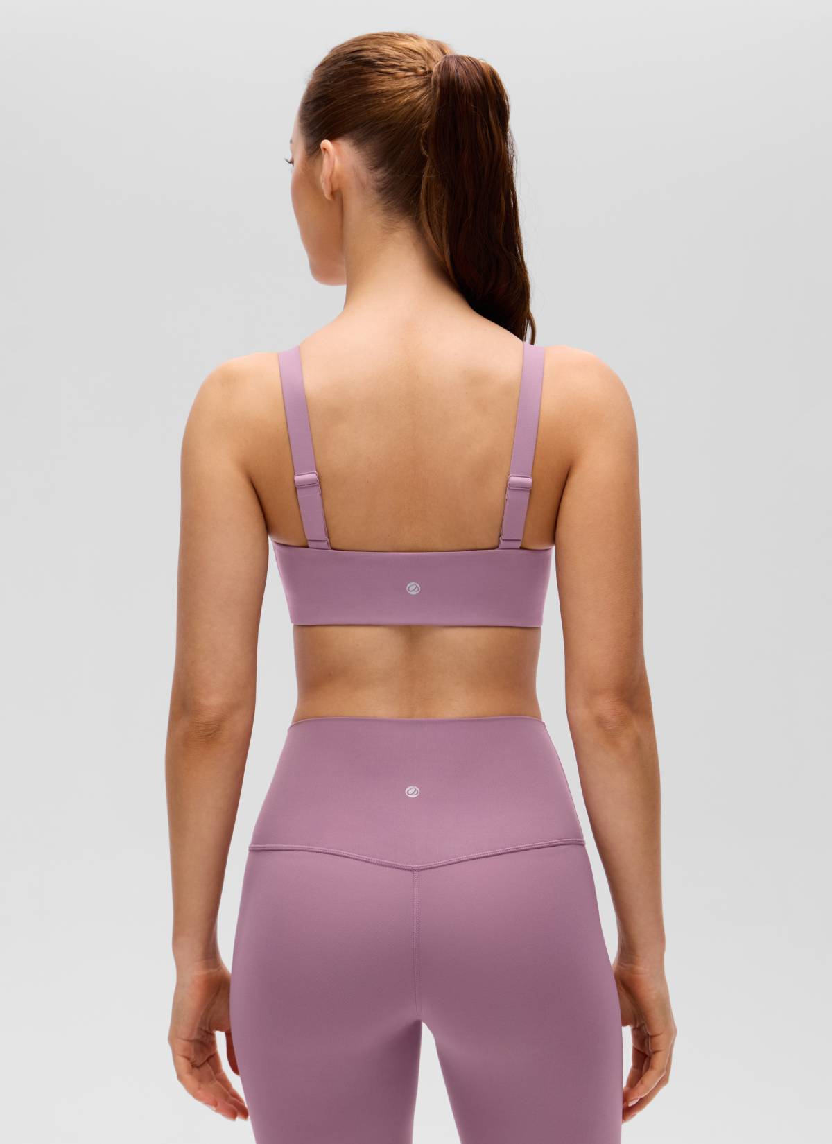 CRZ YOGA Mujer Sujetador Deportivo Escote en U y Espalda Cuadrada Lavanda claro