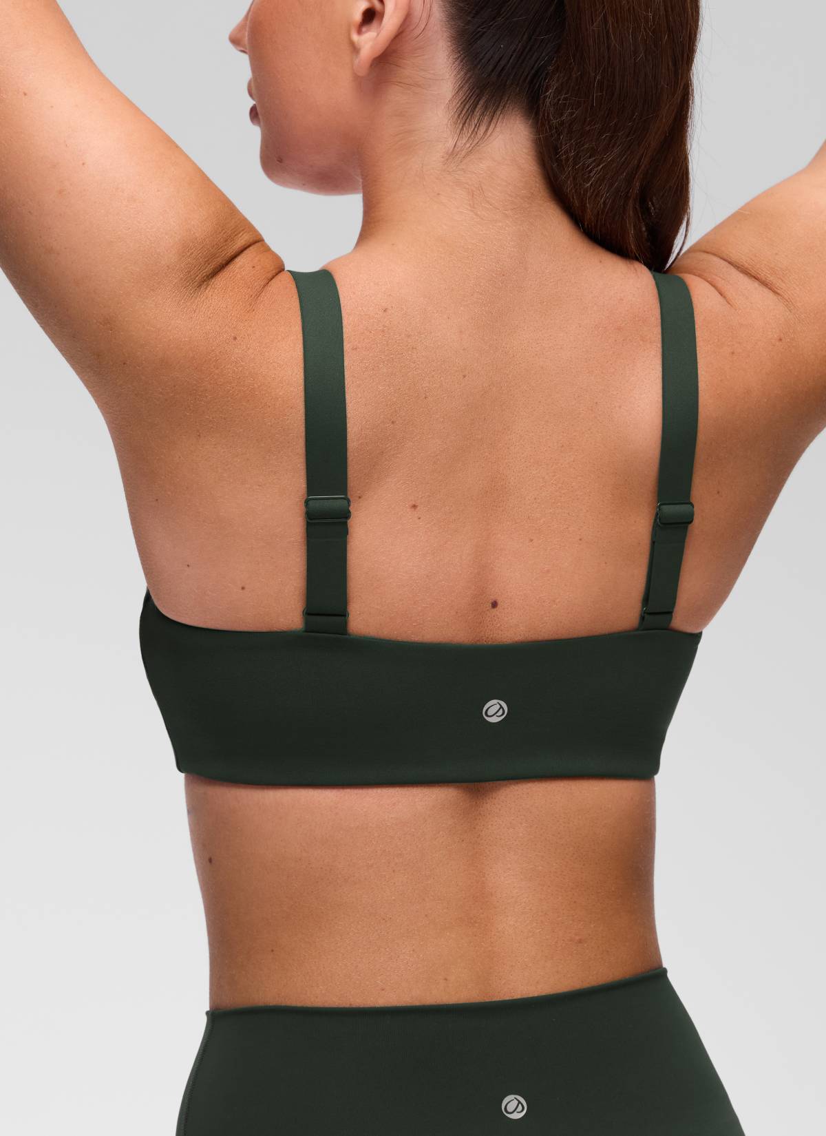 CRZ YOGA Mujer Sujetador Deportivo Escote en U y Espalda Cuadrada Leyenda Verde
