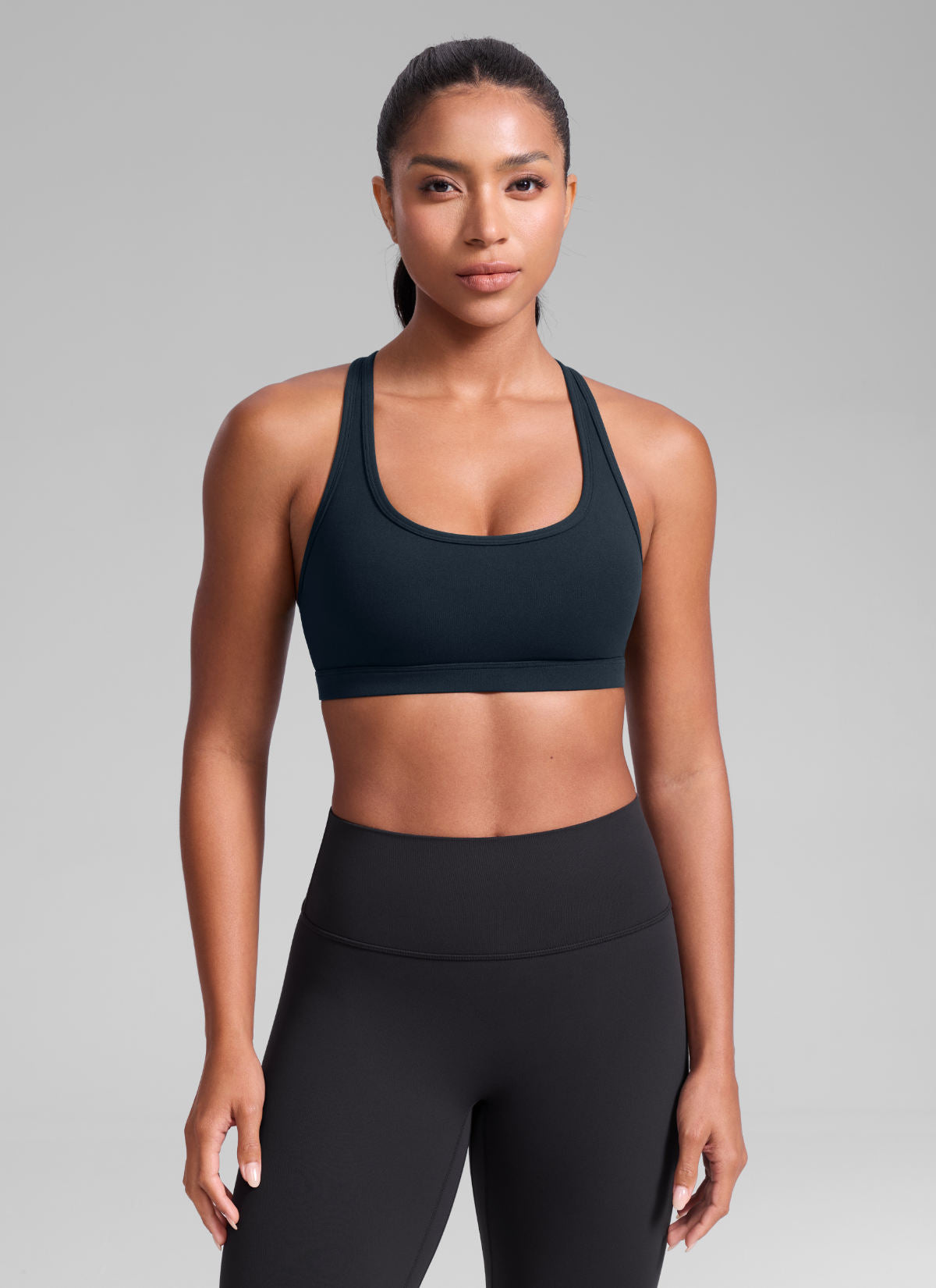 CRZ YOGA Butterlift® Sujetador sport racerback keyhole escote en U True Navy