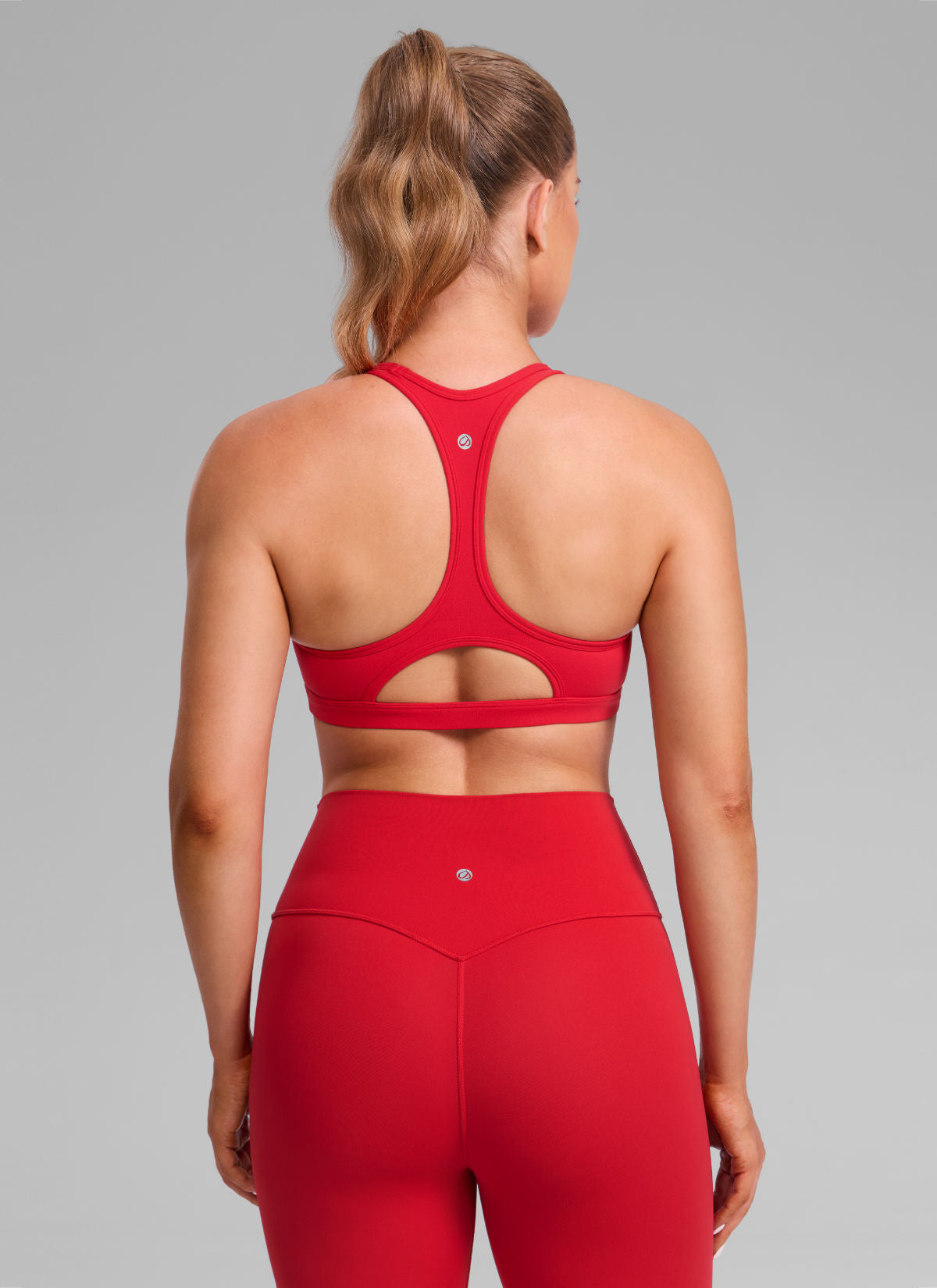 CRZ YOGA Butterlift® Sujetador sport racerback keyhole escote en U Rojo Aurora