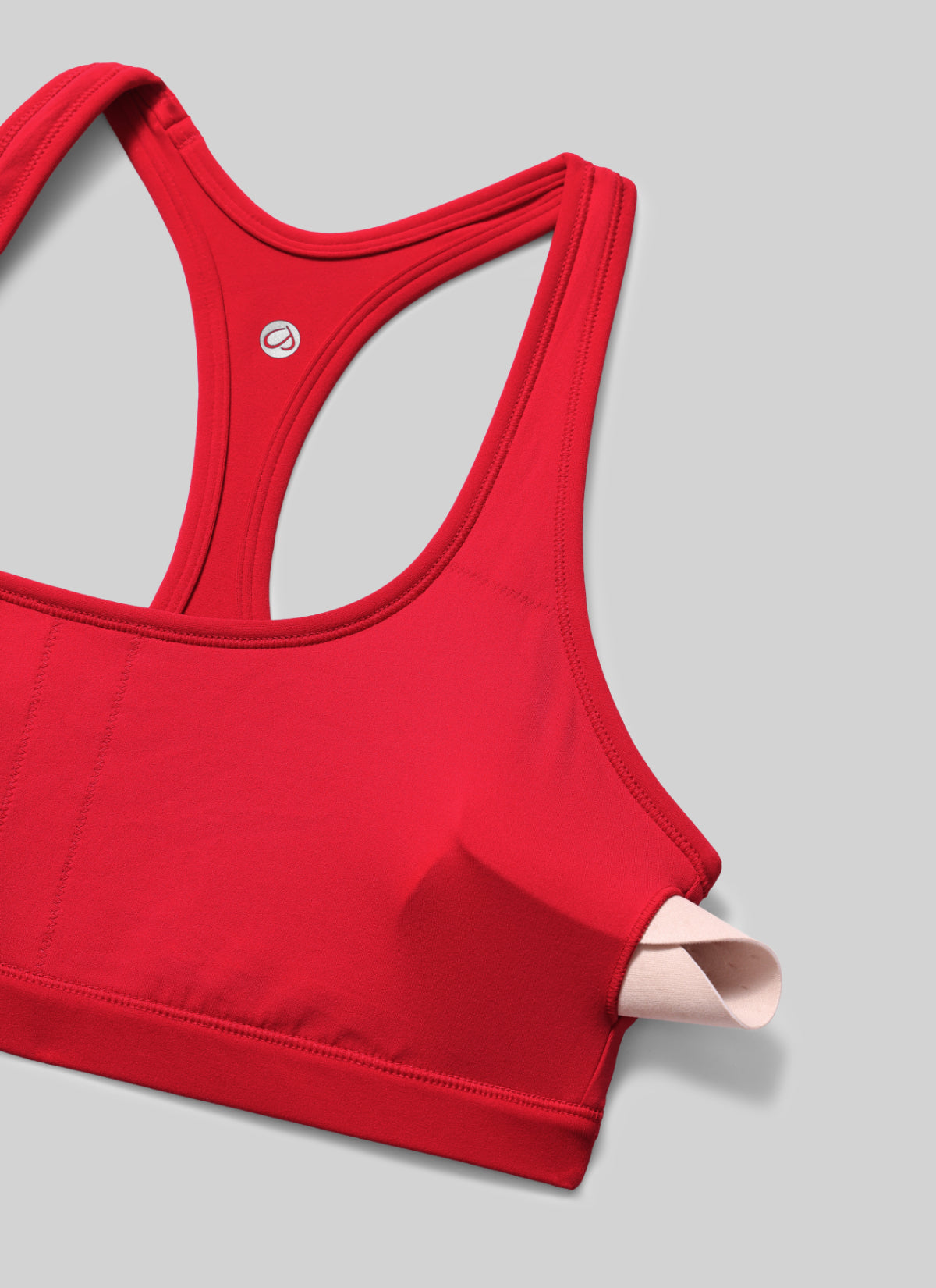 CRZ YOGA Butterlift® Sujetador sport racerback keyhole escote en U Rojo Aurora