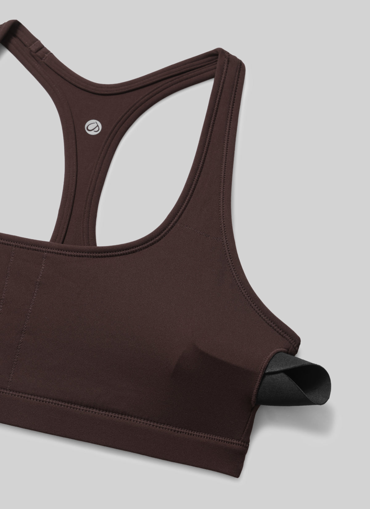 CRZ YOGA Butterlift® Sujetador sport racerback keyhole escote en U Marrón Fudge Caliente