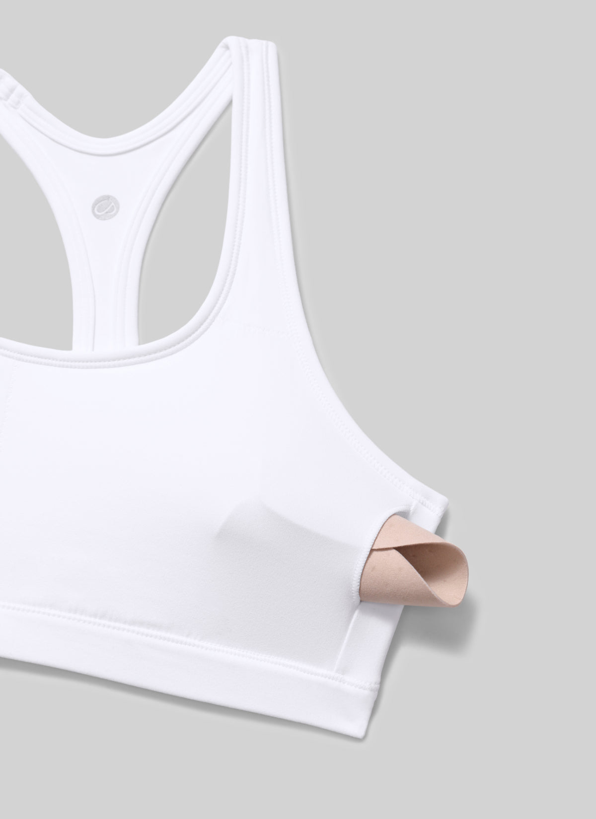 CRZ YOGA Butterlift® Sujetador sport racerback keyhole escote en U blanco