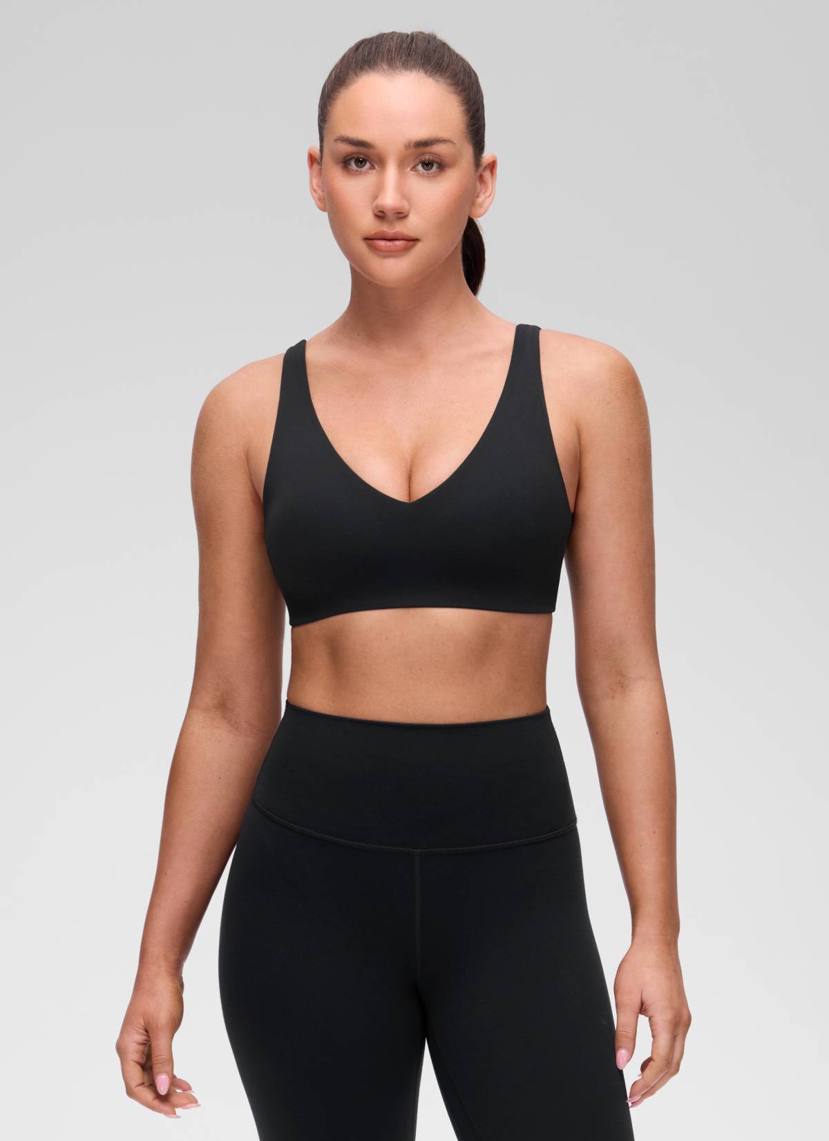 CRZ YOGA Mujer Butterluxe Yoga Sujetador Deportivo Espalda en U Negro