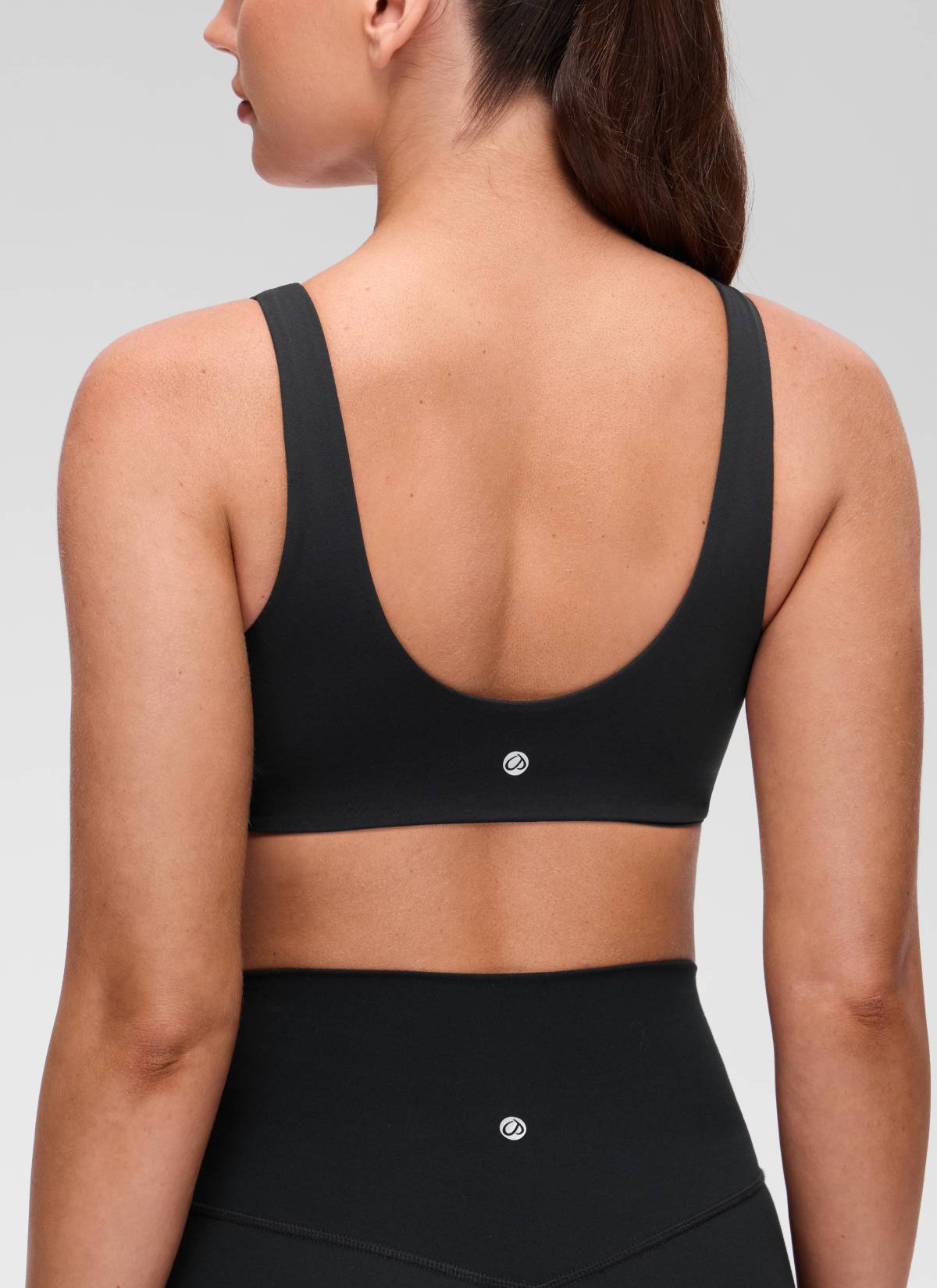 CRZ YOGA Mujer Butterluxe Yoga Sujetador Deportivo Espalda en U Negro