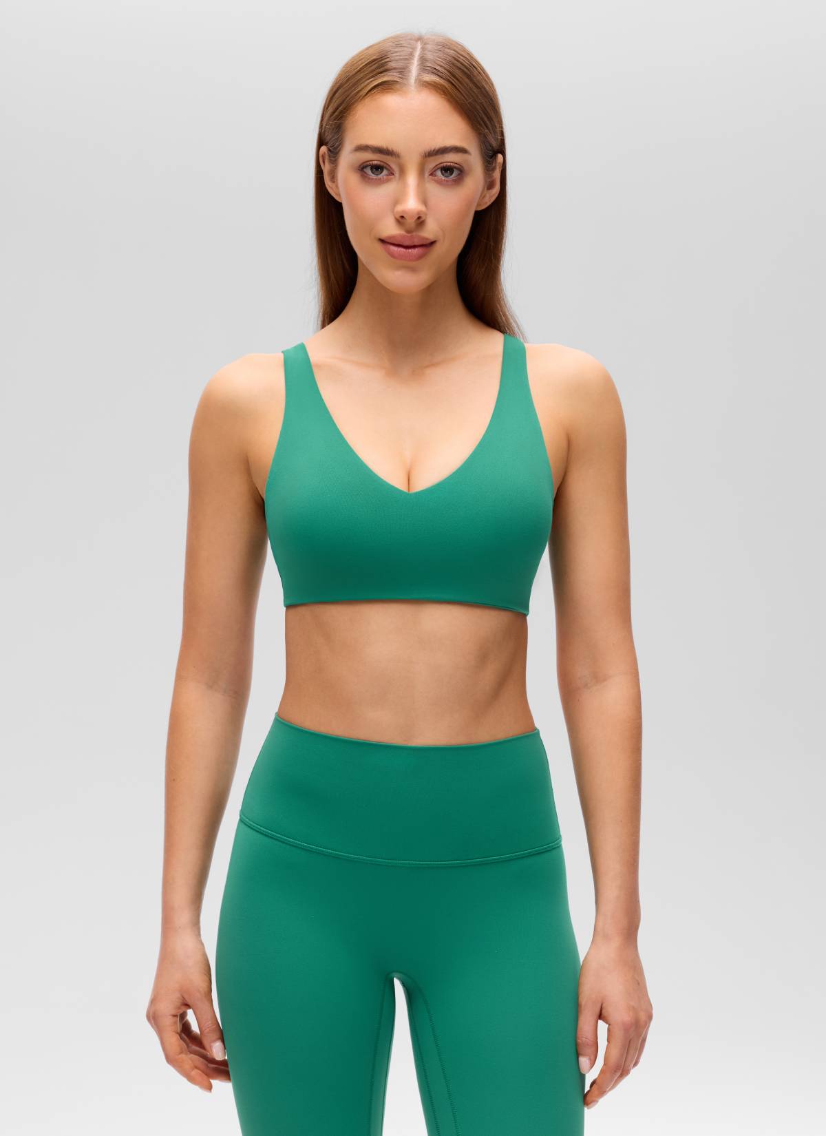CRZ YOGA Mujer Butterluxe Yoga Sujetador Deportivo Espalda en U Verde Cascadia