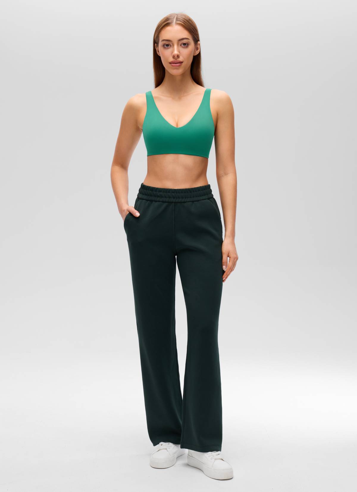 CRZ YOGA Mujer Butterluxe Yoga Sujetador Deportivo Espalda en U Verde Cascadia