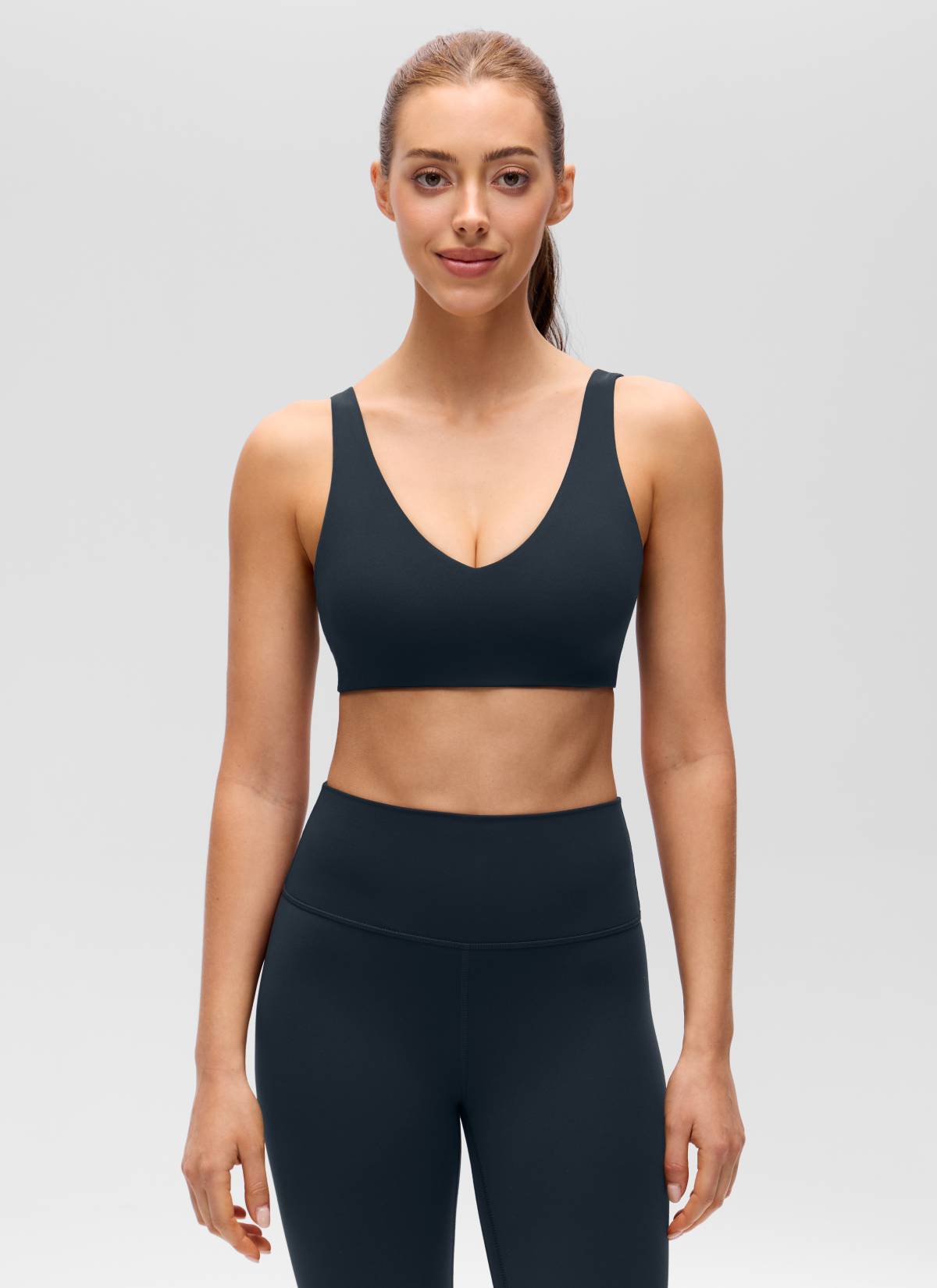 CRZ YOGA Mujer Butterluxe Yoga Sujetador Deportivo Espalda en U True Navy